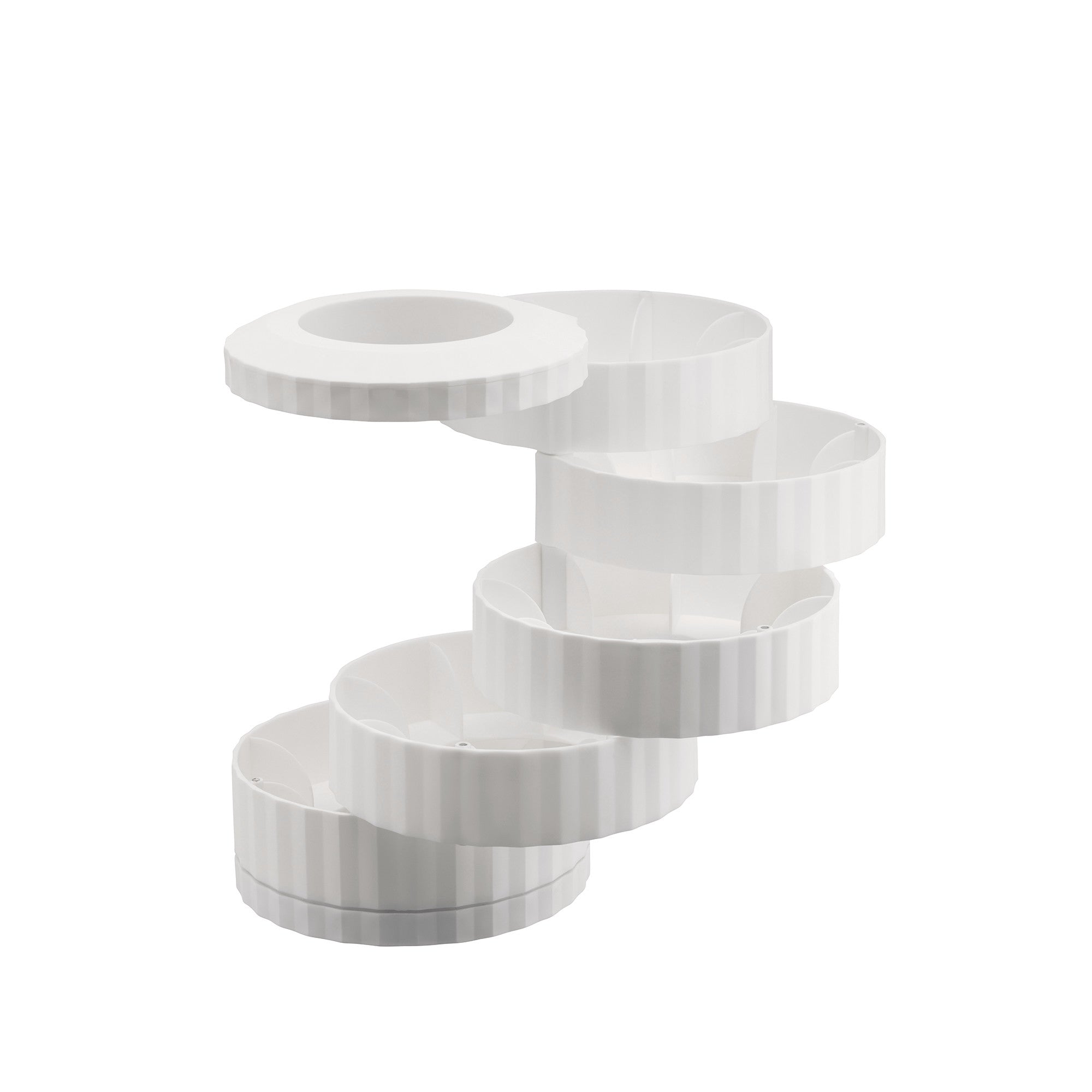 White Plissé Coffee Capsule container