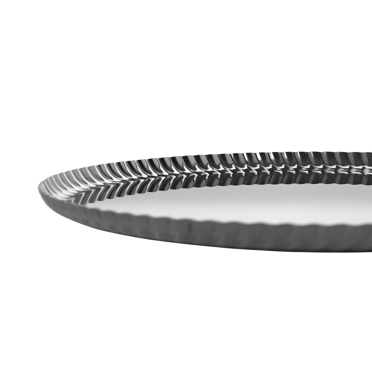 Round PLEATS Tray Stainless Steel