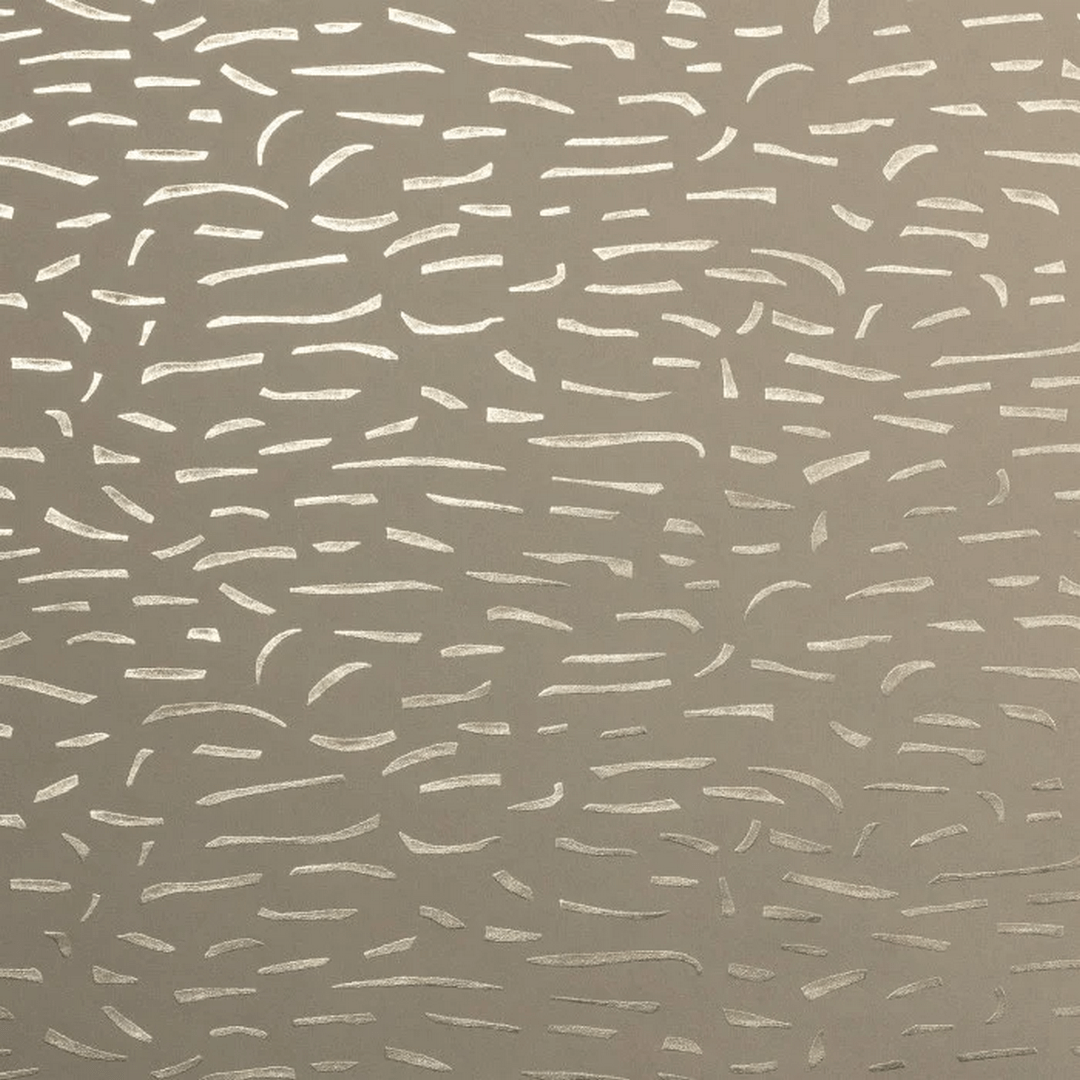 Structural wallpaper with metallic pattern LUMÉIS - BEIGE PLATINE platinum beige with gold