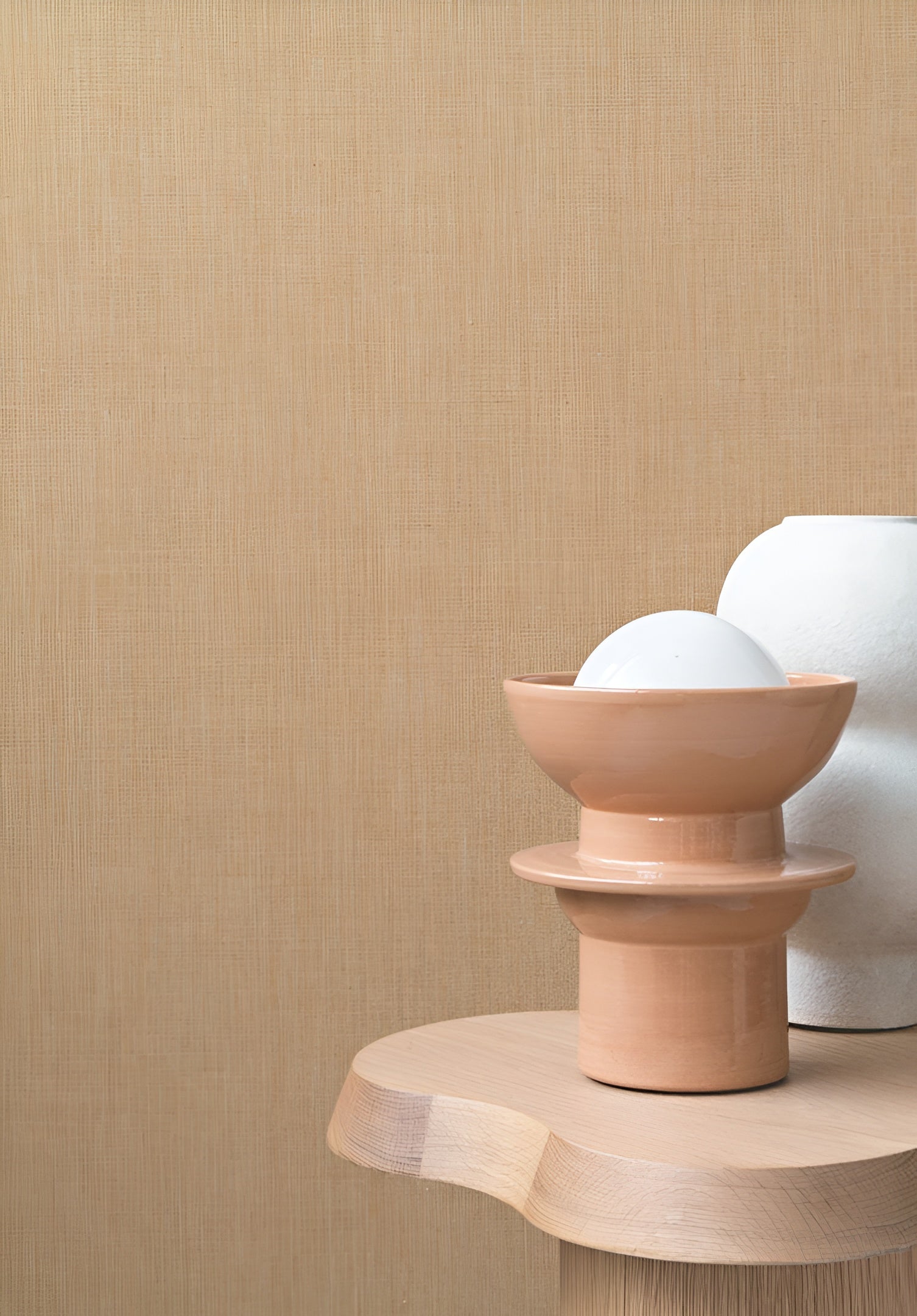 Textiltapete aus Leinen LINORA - LILAS lila rosa