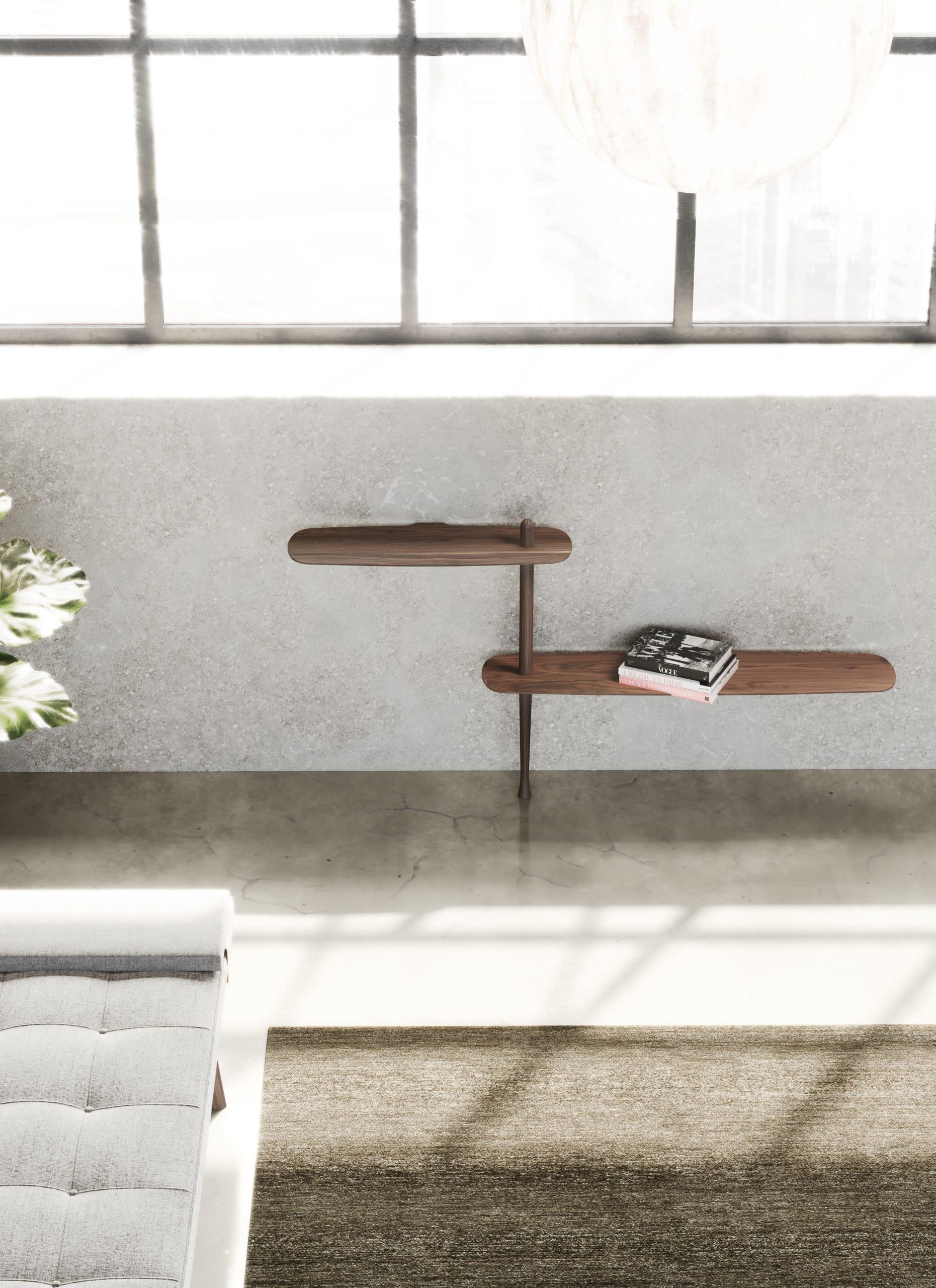 UNICA Wall Console - CONFIGURATION 03 Black Ash Veneer