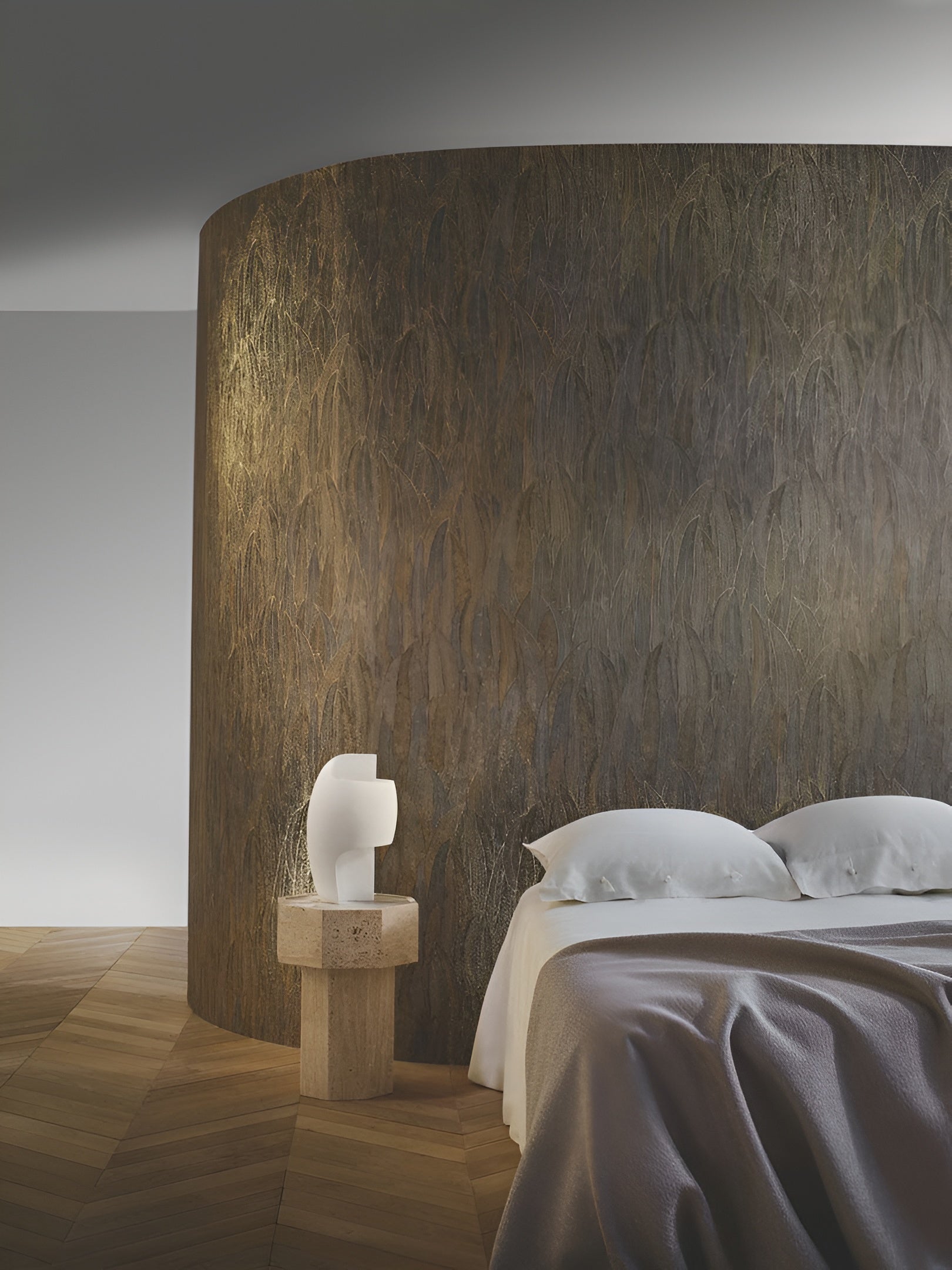 CINEREA Plant Motif Wallpaper - VERT Green with Gold