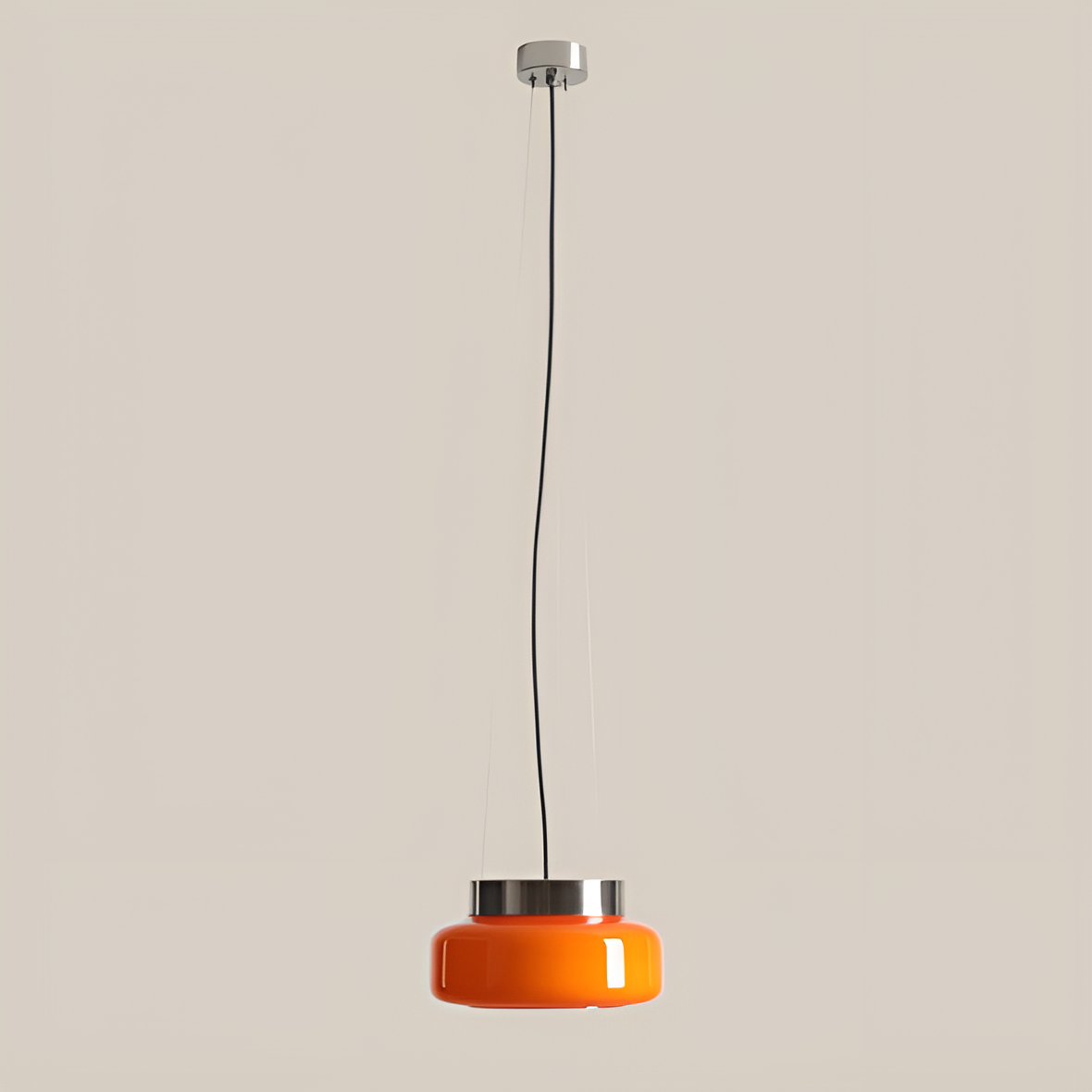 Bonbon orange hanging lamp