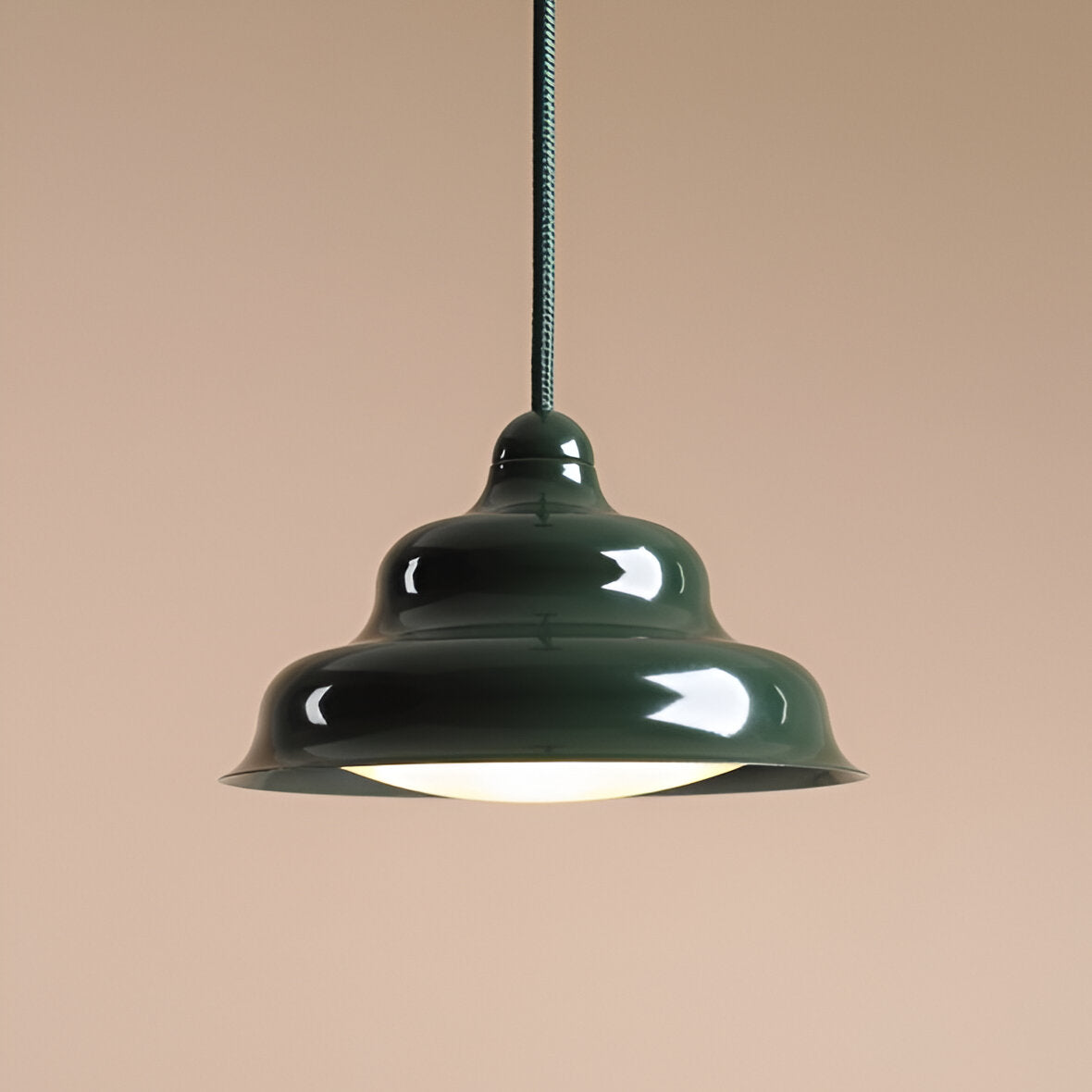 Hanging lamp green wave