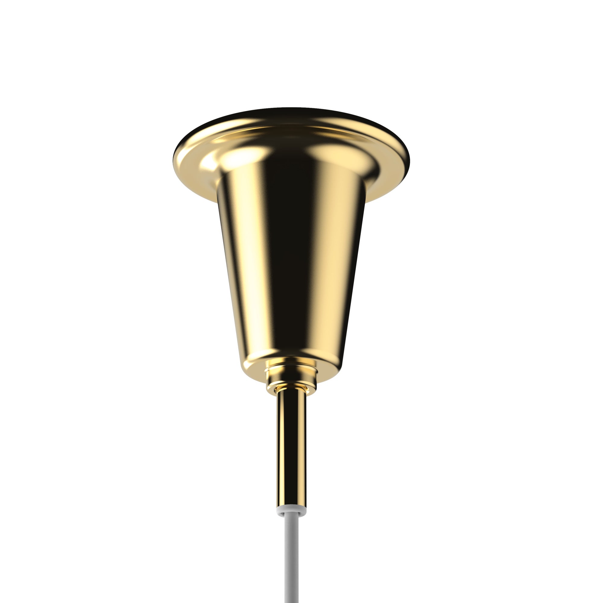 Deckenleuchte VL RING CROWN weiß mit messingfarbener Oberfläche