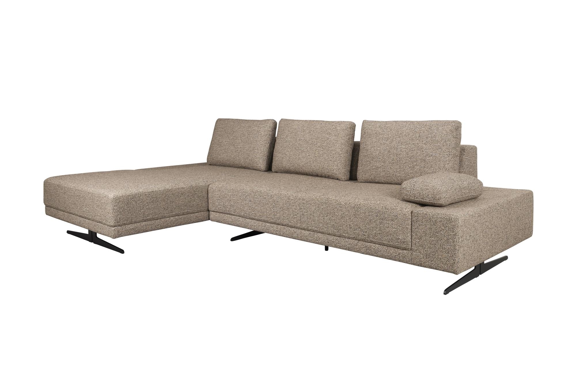 Linke Ecke Shelly Dark -Tone Melange mit einer schwarzen Basis