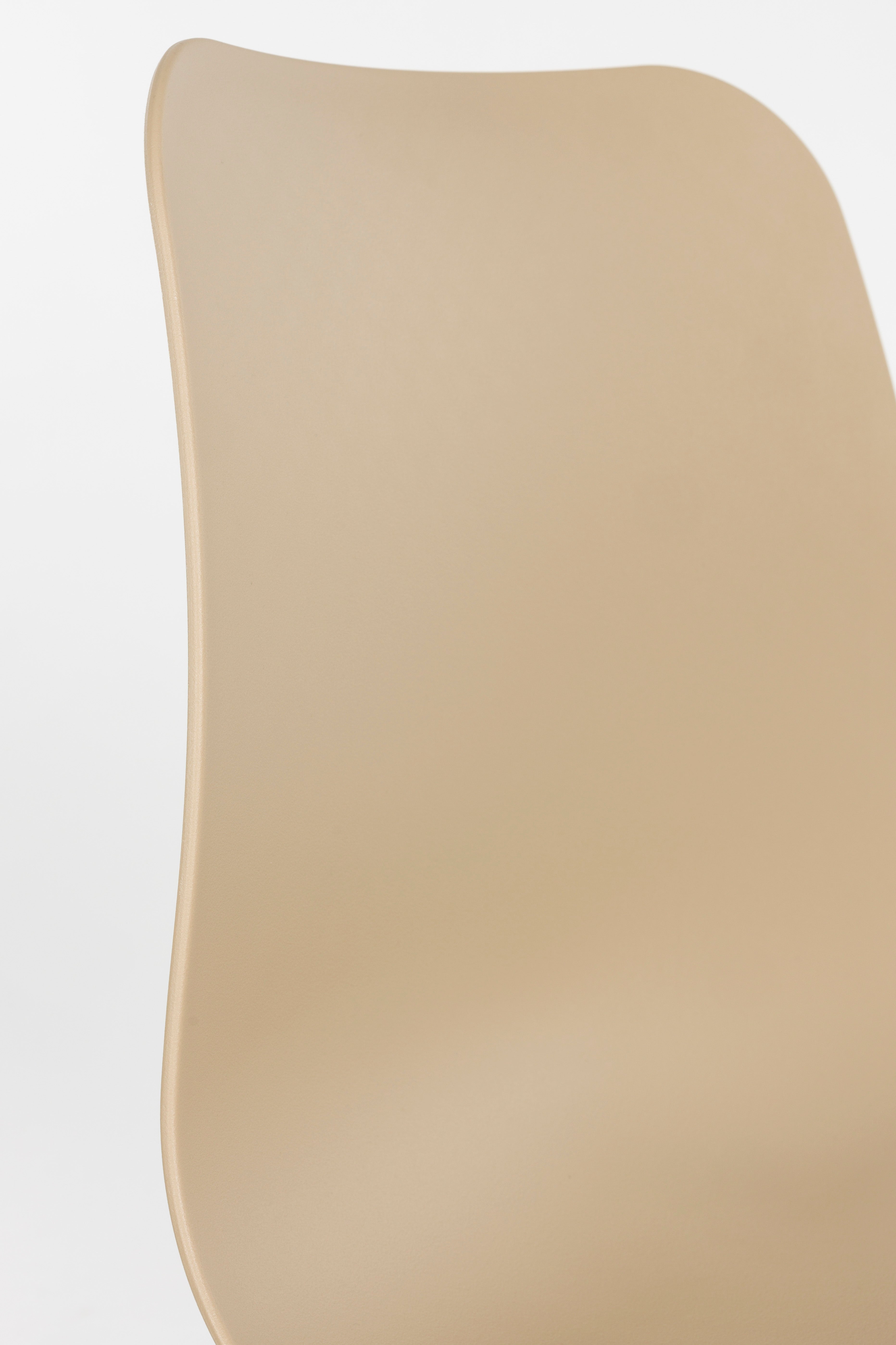 LEON chair beige with wooden base