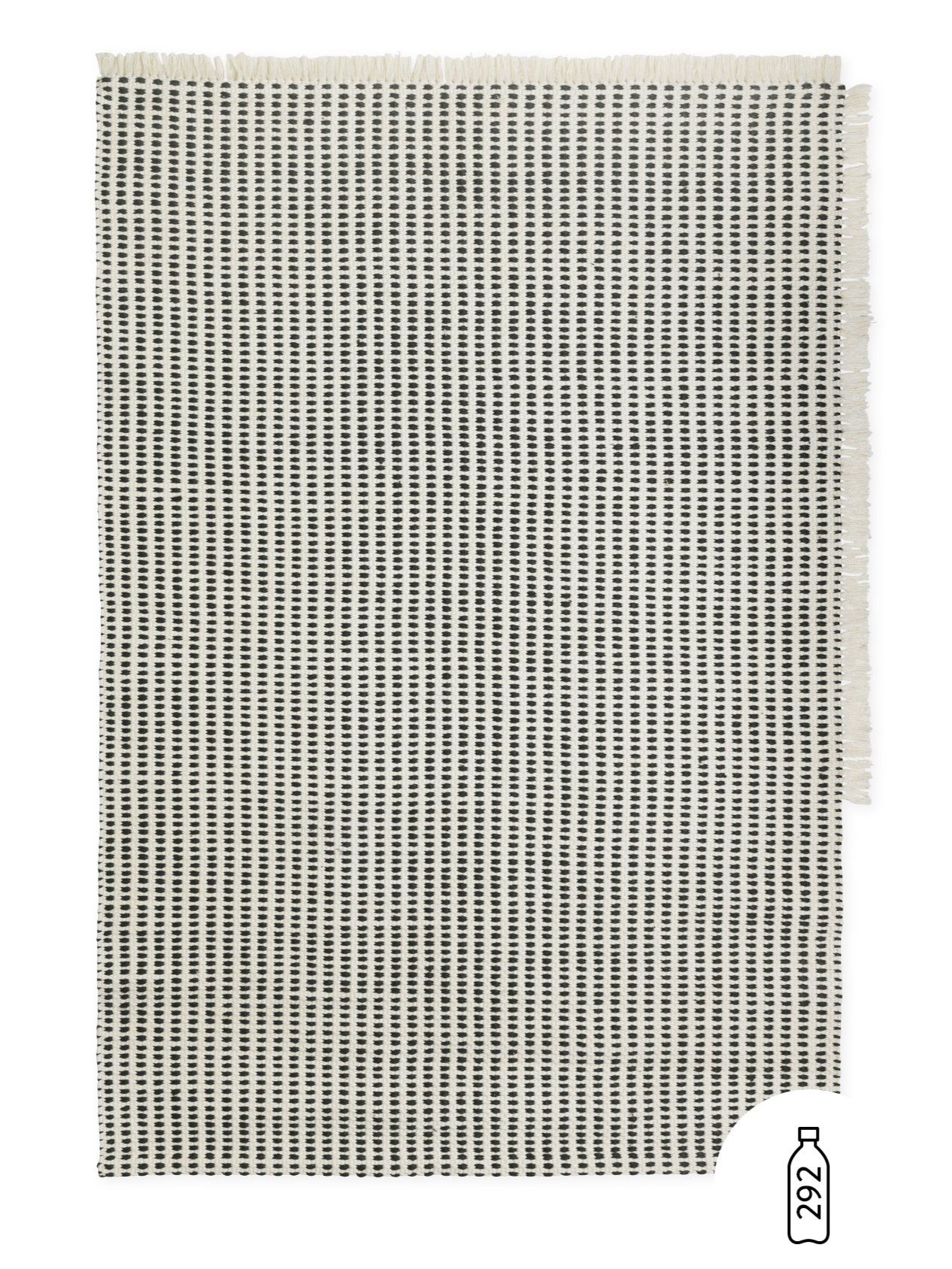 WAY rug in broken white with blue dots