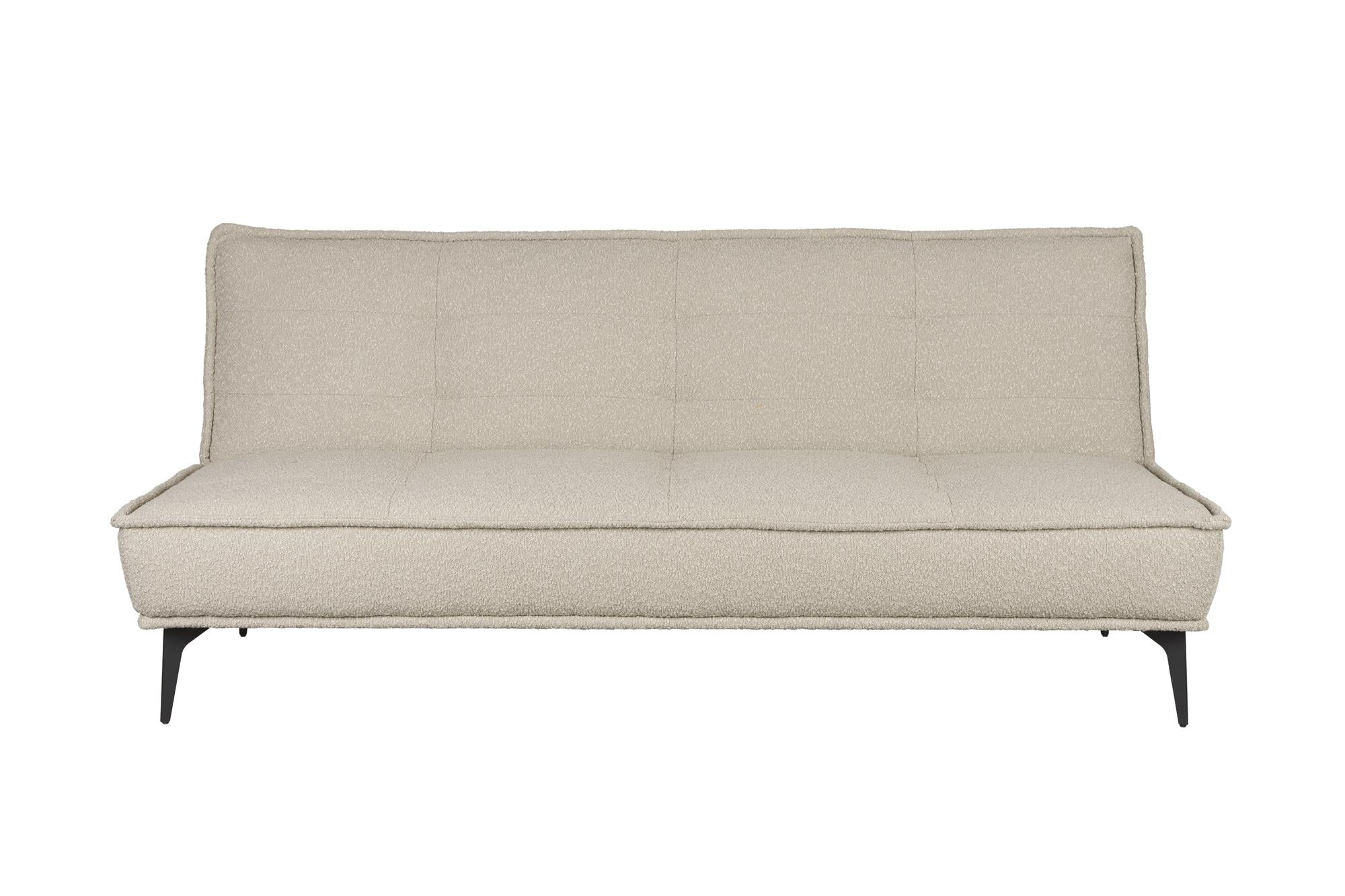 Ausziehbares Sofa CIELKE beige mit schwarzem Gestell