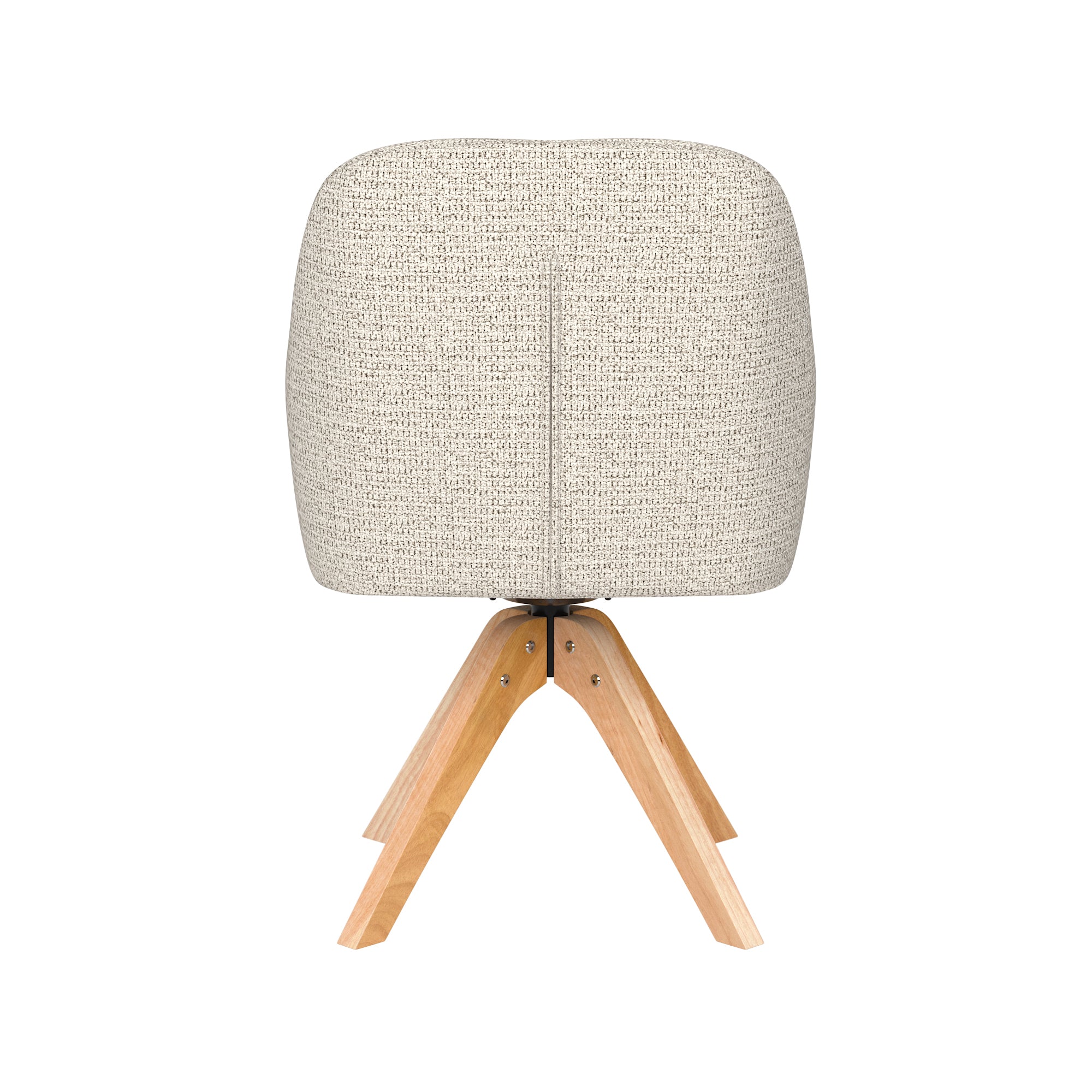 OTIS light gray swivel chair with wooden base