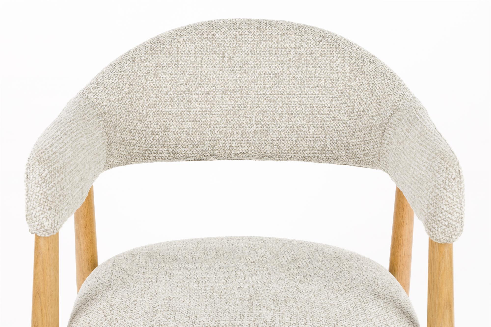 Stuhl INDY hellbraun mit Holzgestell
