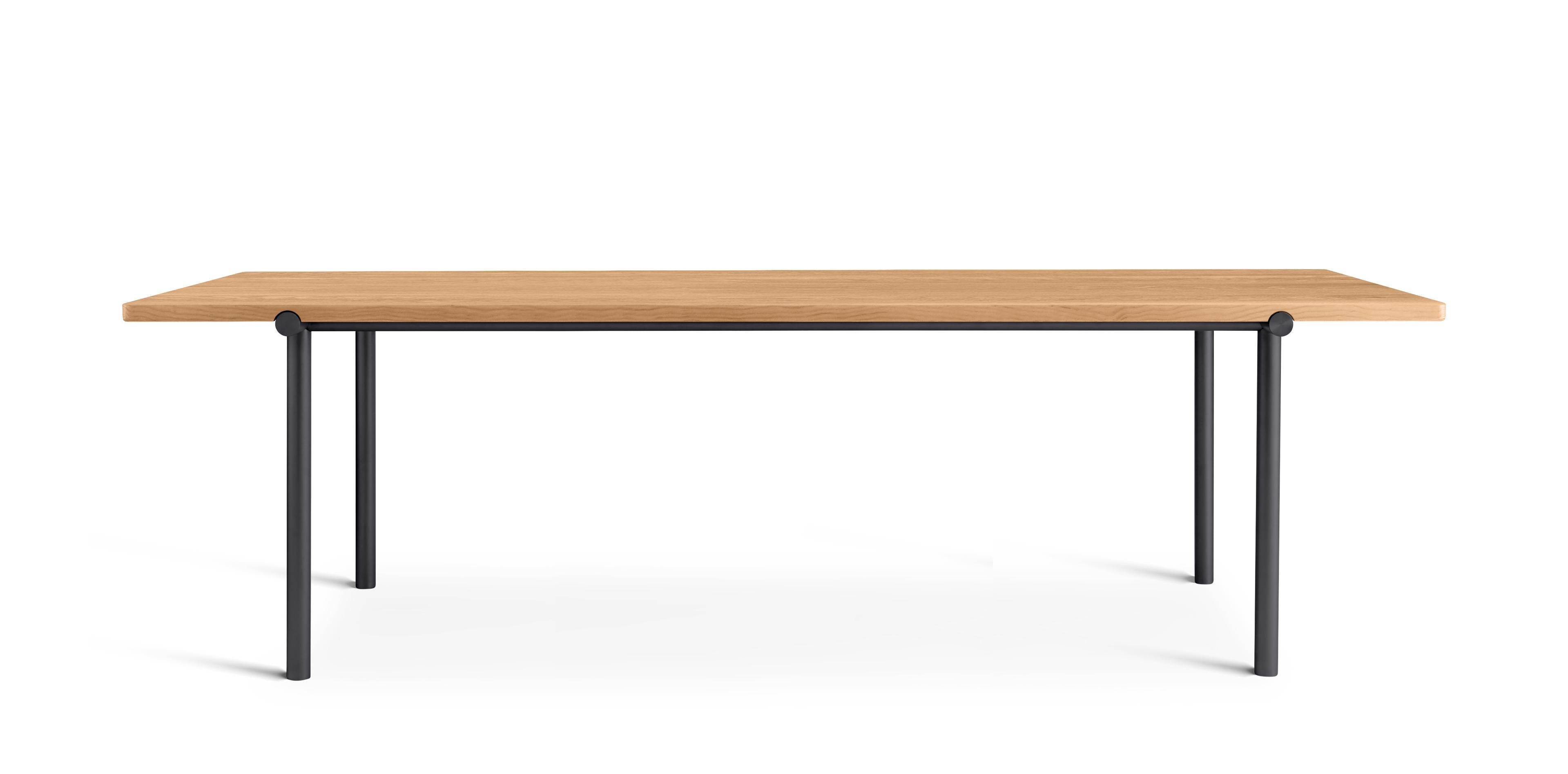 Tisch TUBBY TUBE Eiche mit schwarzem Gestell