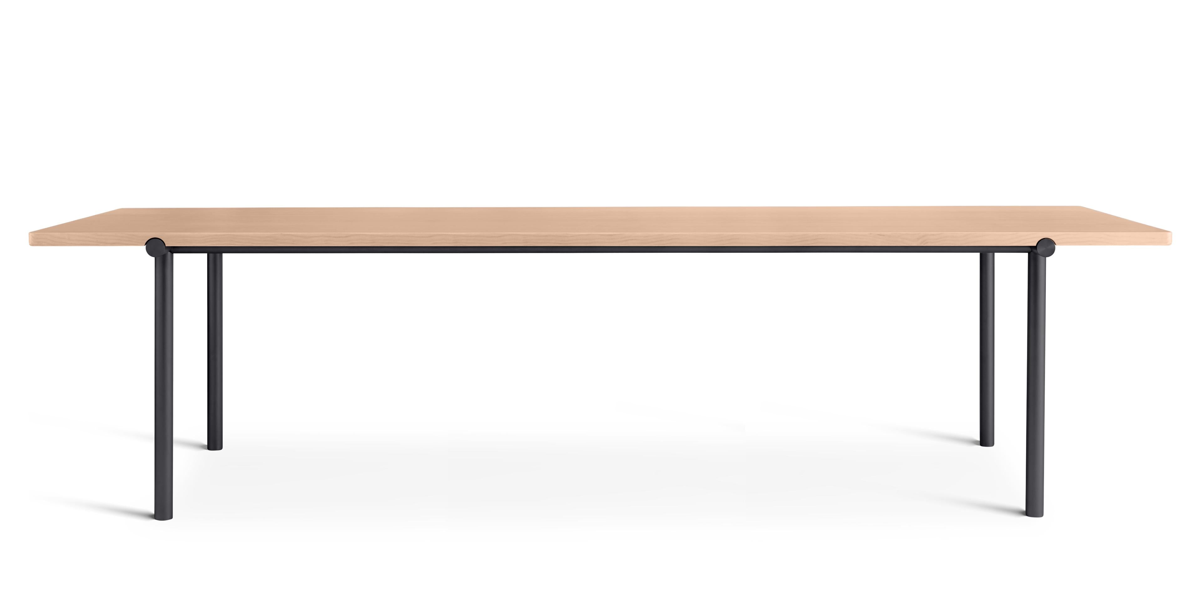 TUBBY TUBE Table Douglas Pine with Black Base