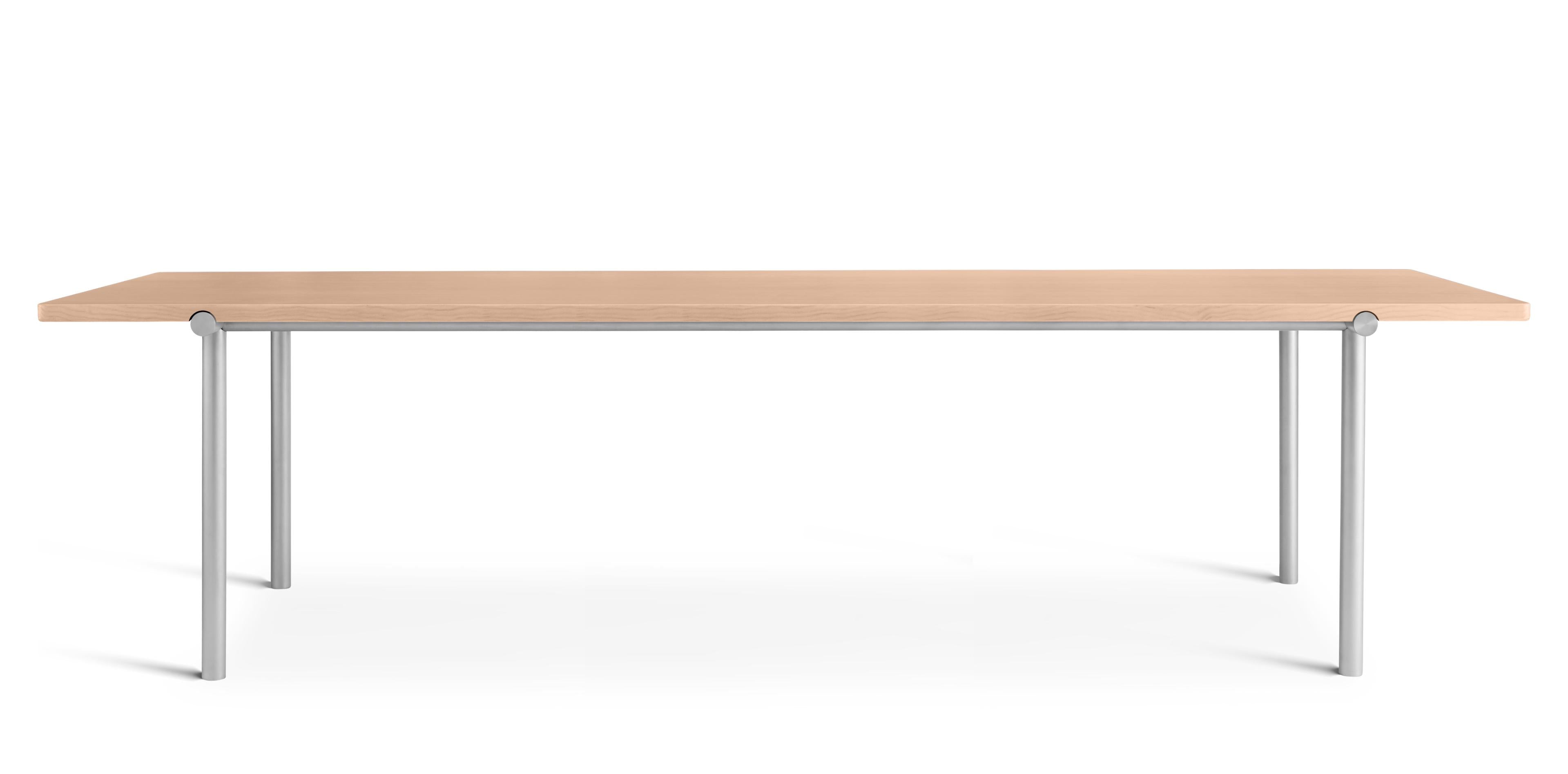 Tisch TUBBY TUBE braun mit Aluminiumfuß