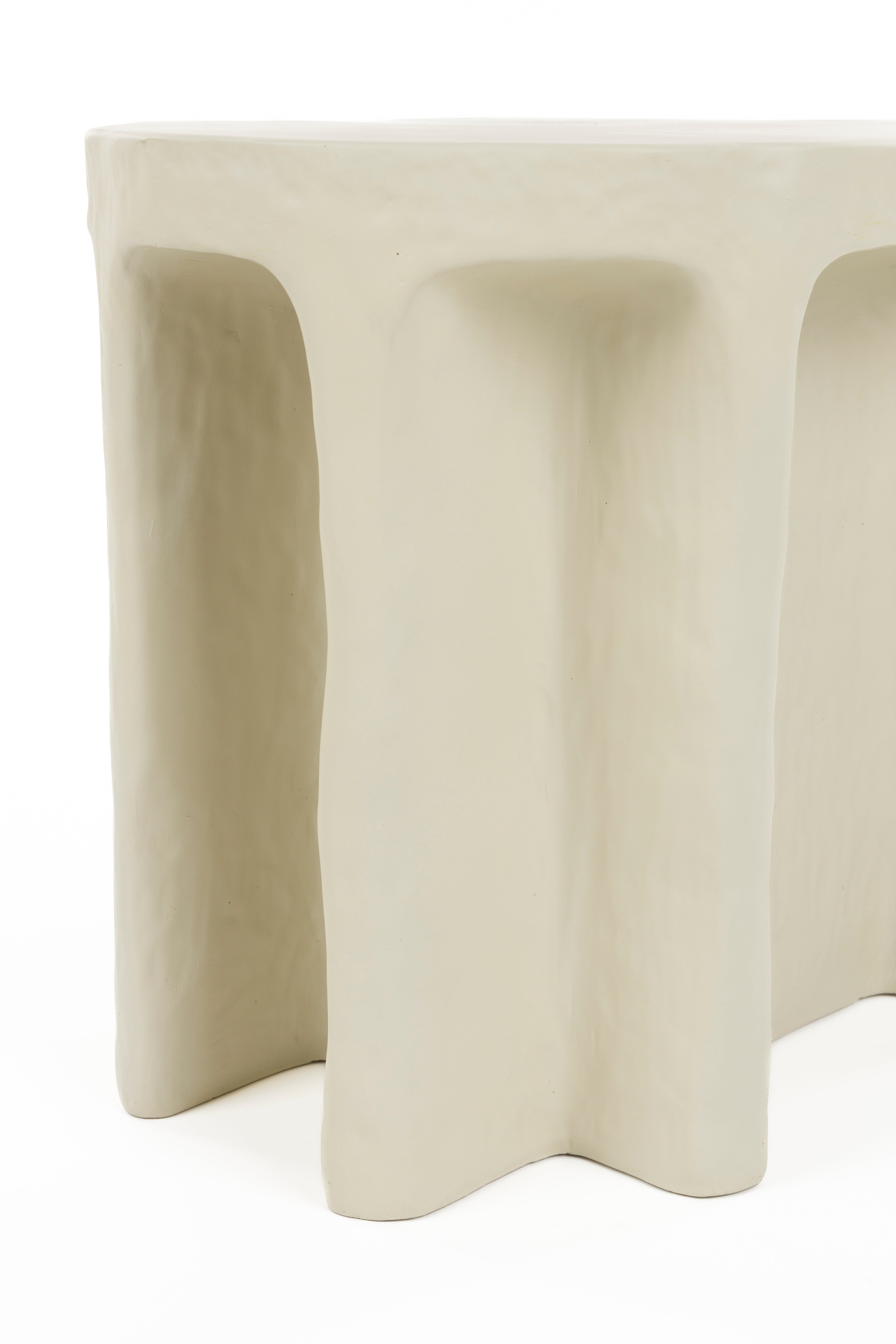 Oval side table BORN TO BE ALIVE beige