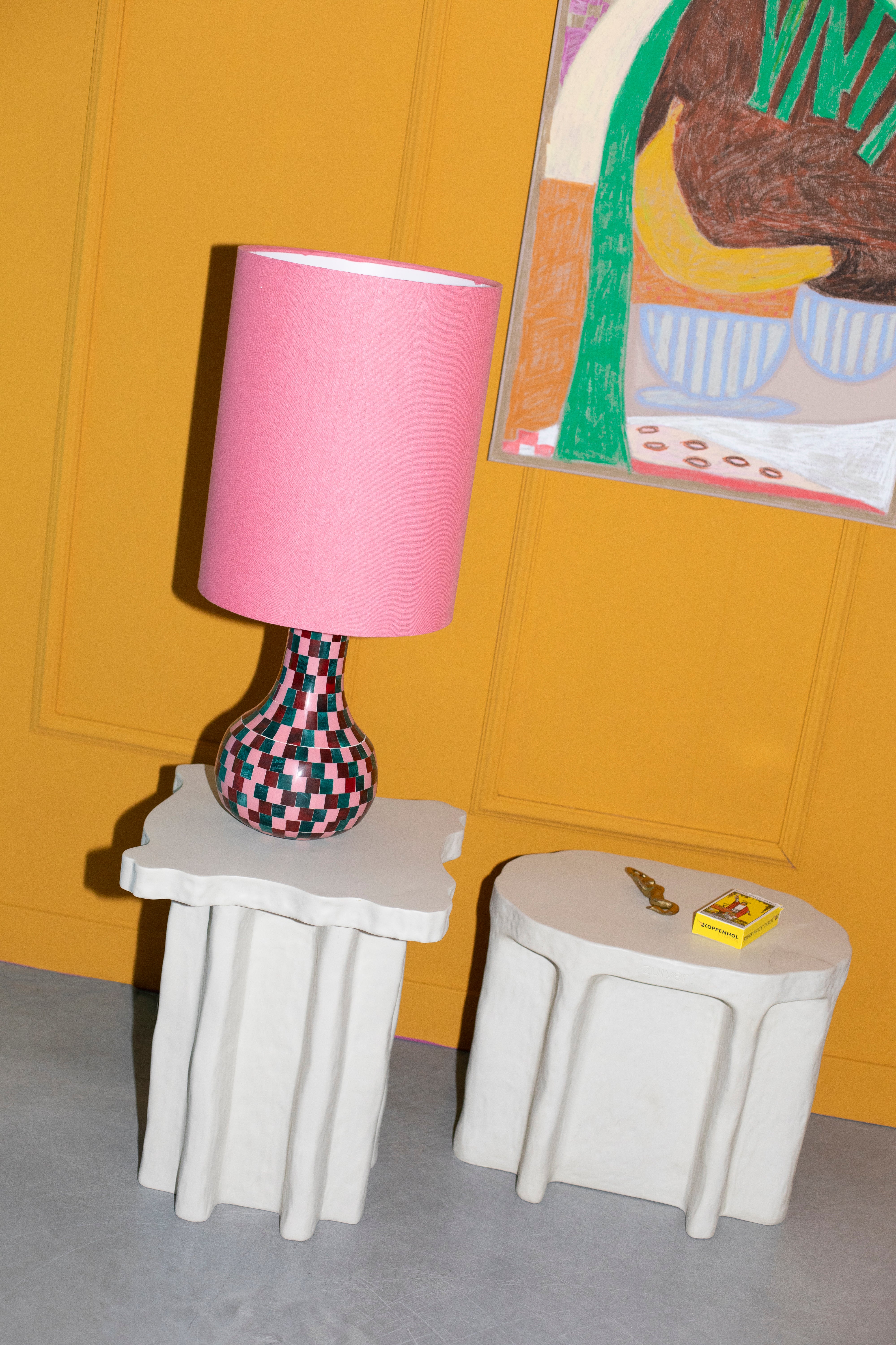 Square side table BORN TO BE ALIVE beige