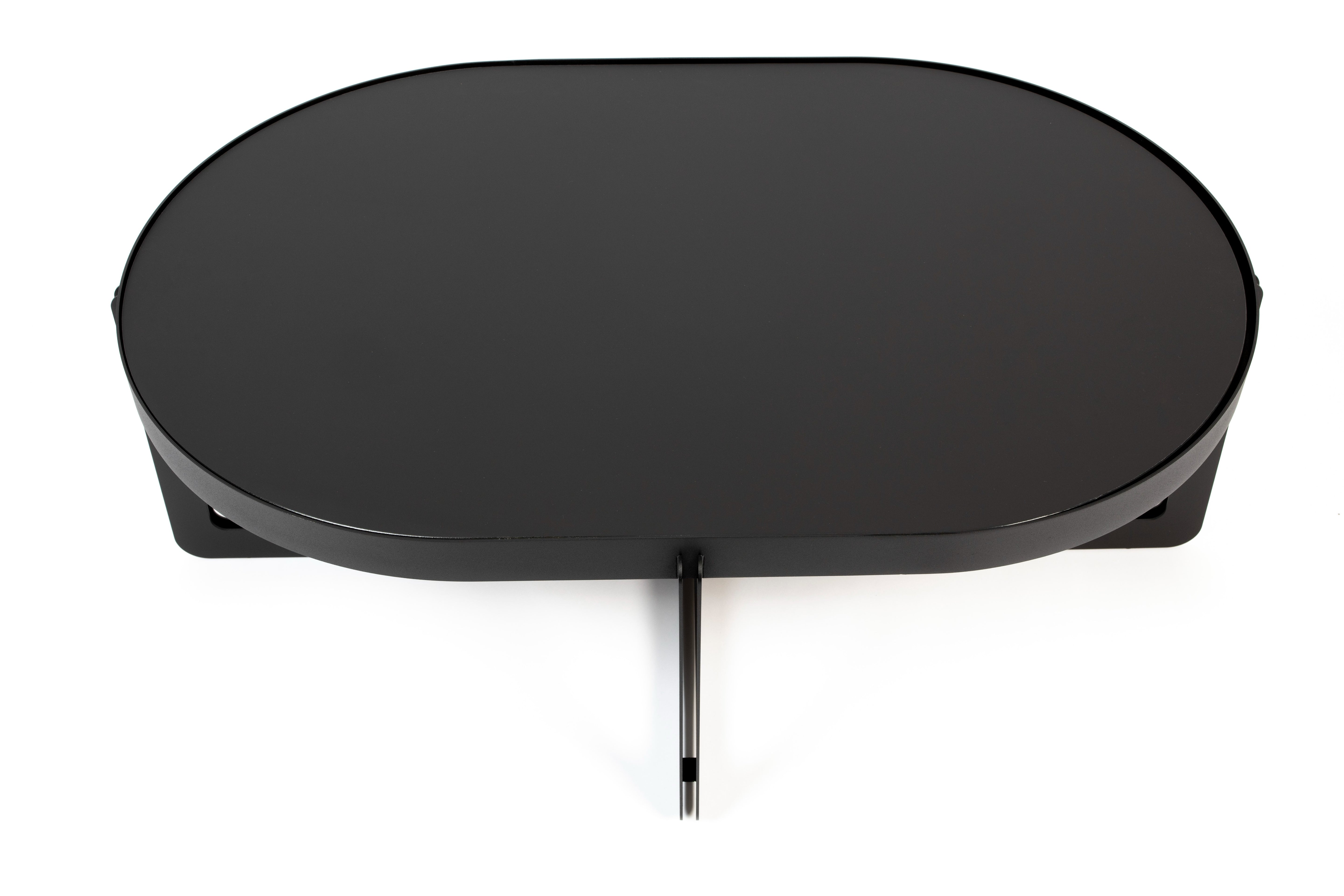 CENTRE OVAL black coffee table