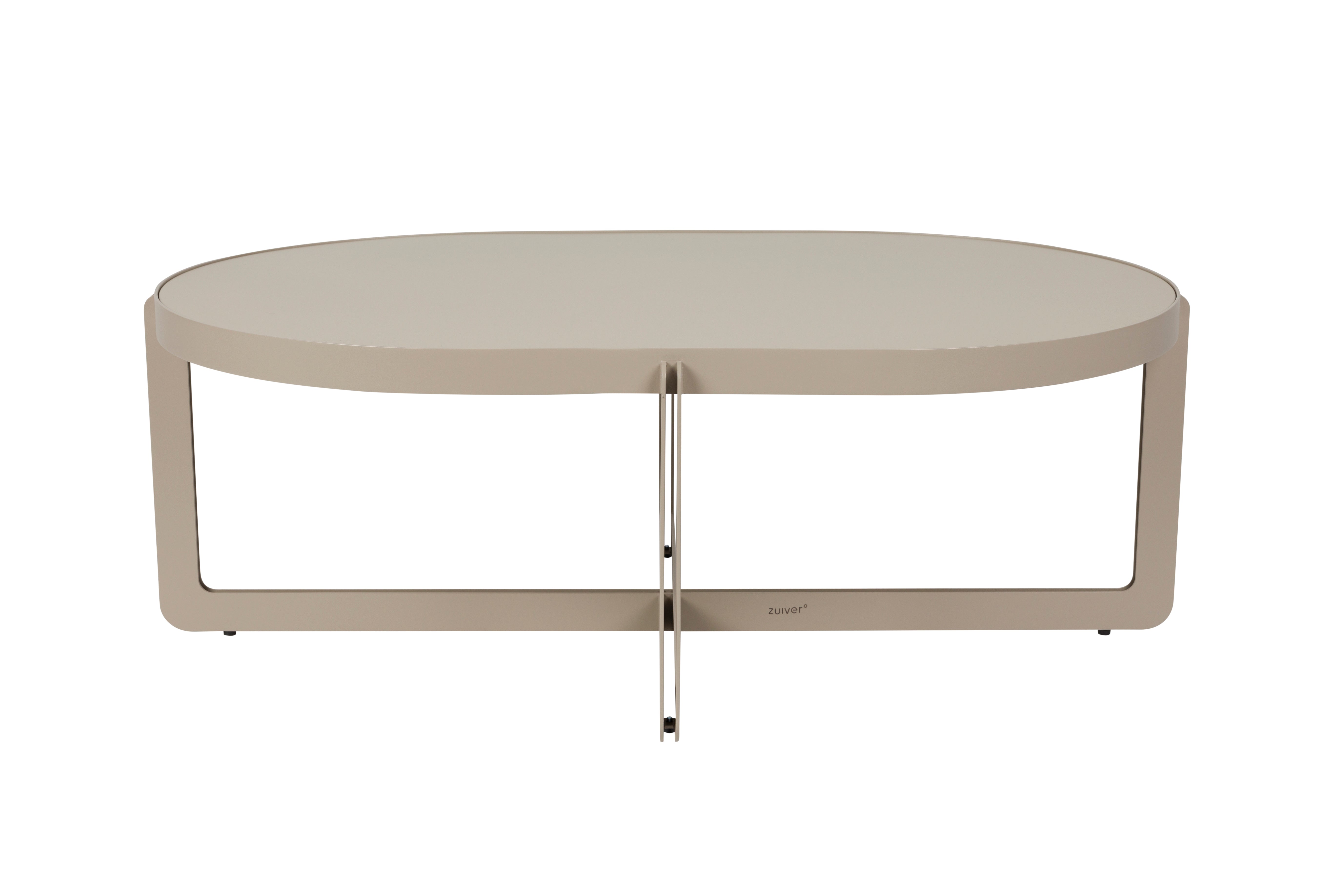 CENTRE OVAL beige coffee table
