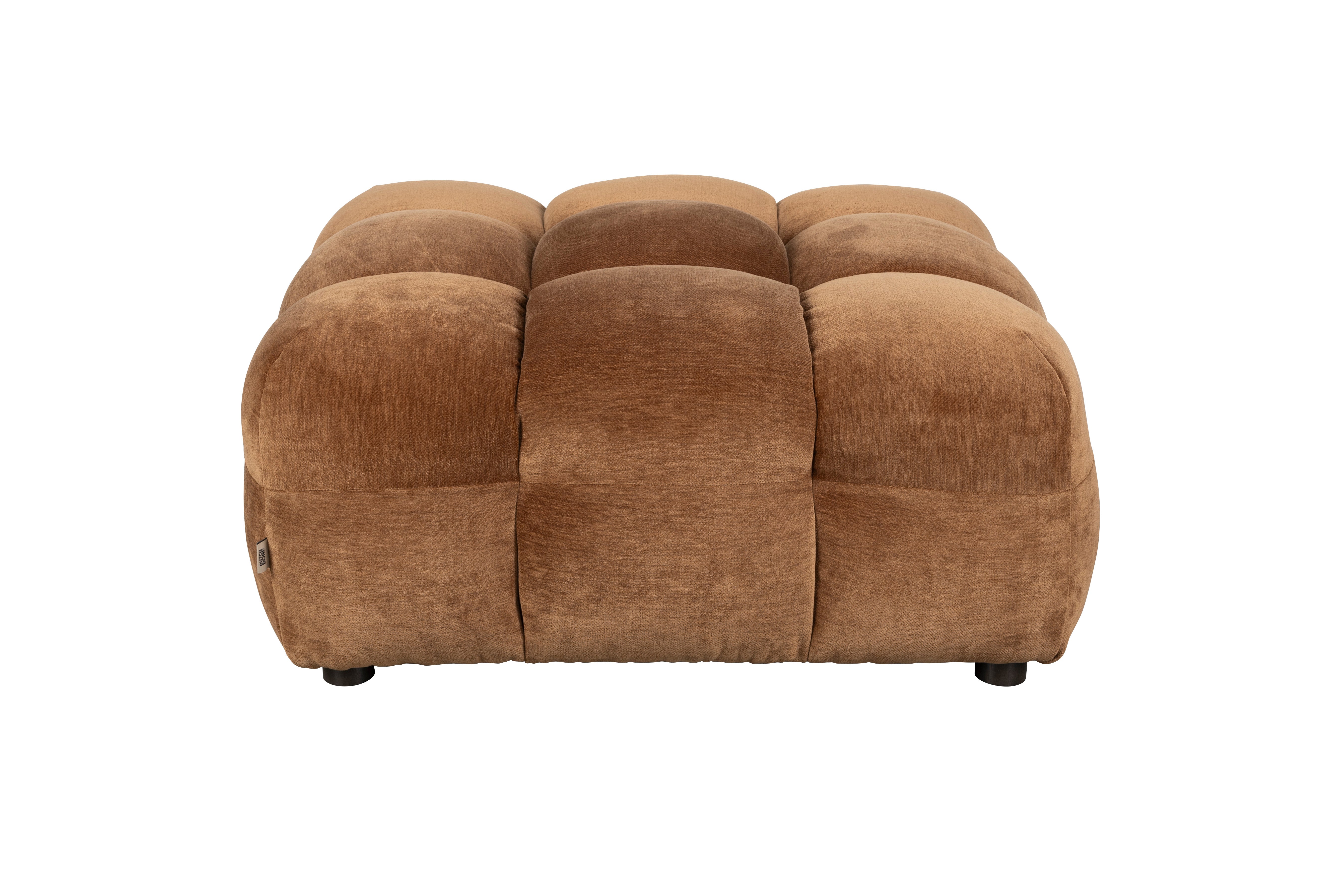 Hackman Puff in Cognac Velvet