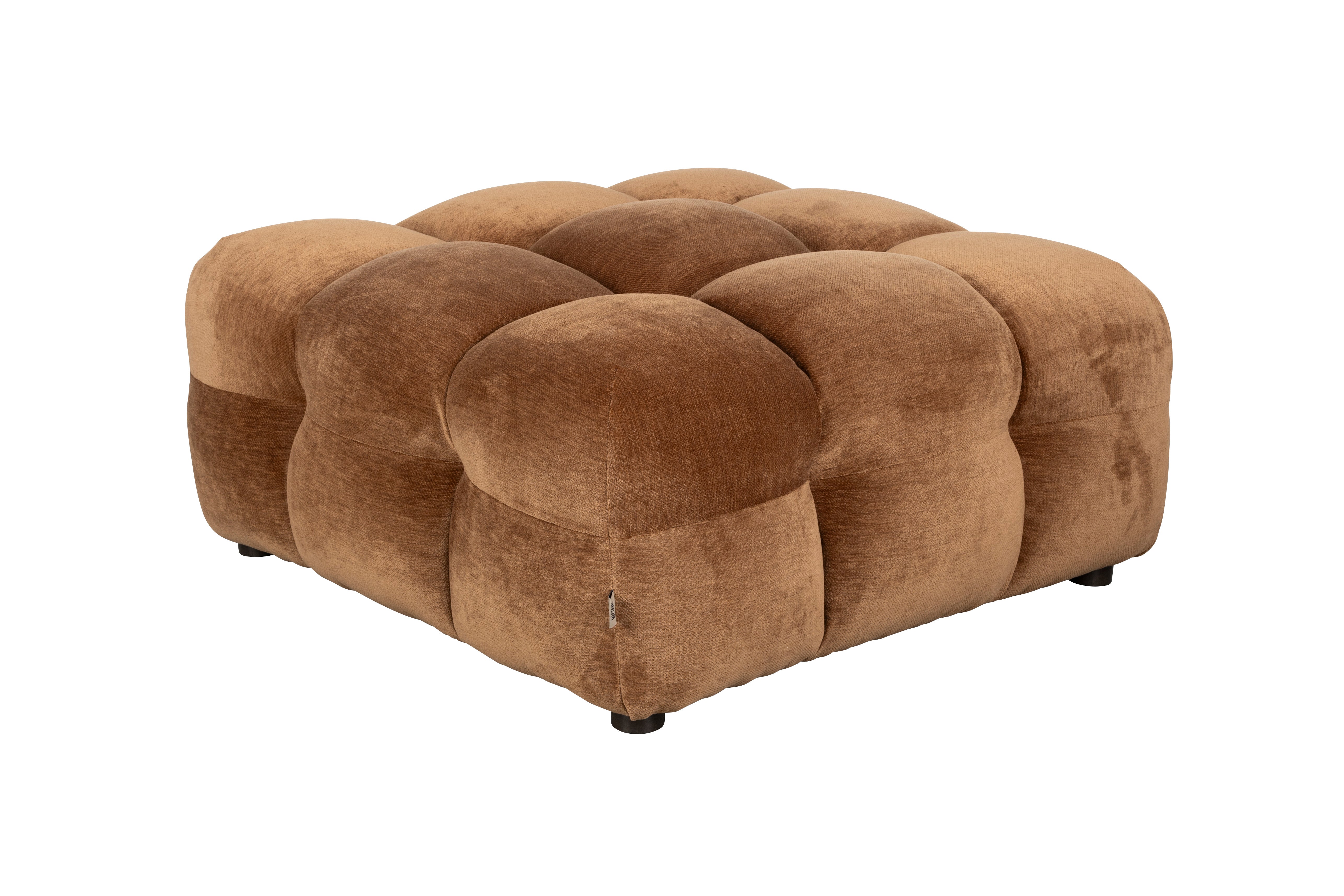 Hackman Puff in Cognac Velvet