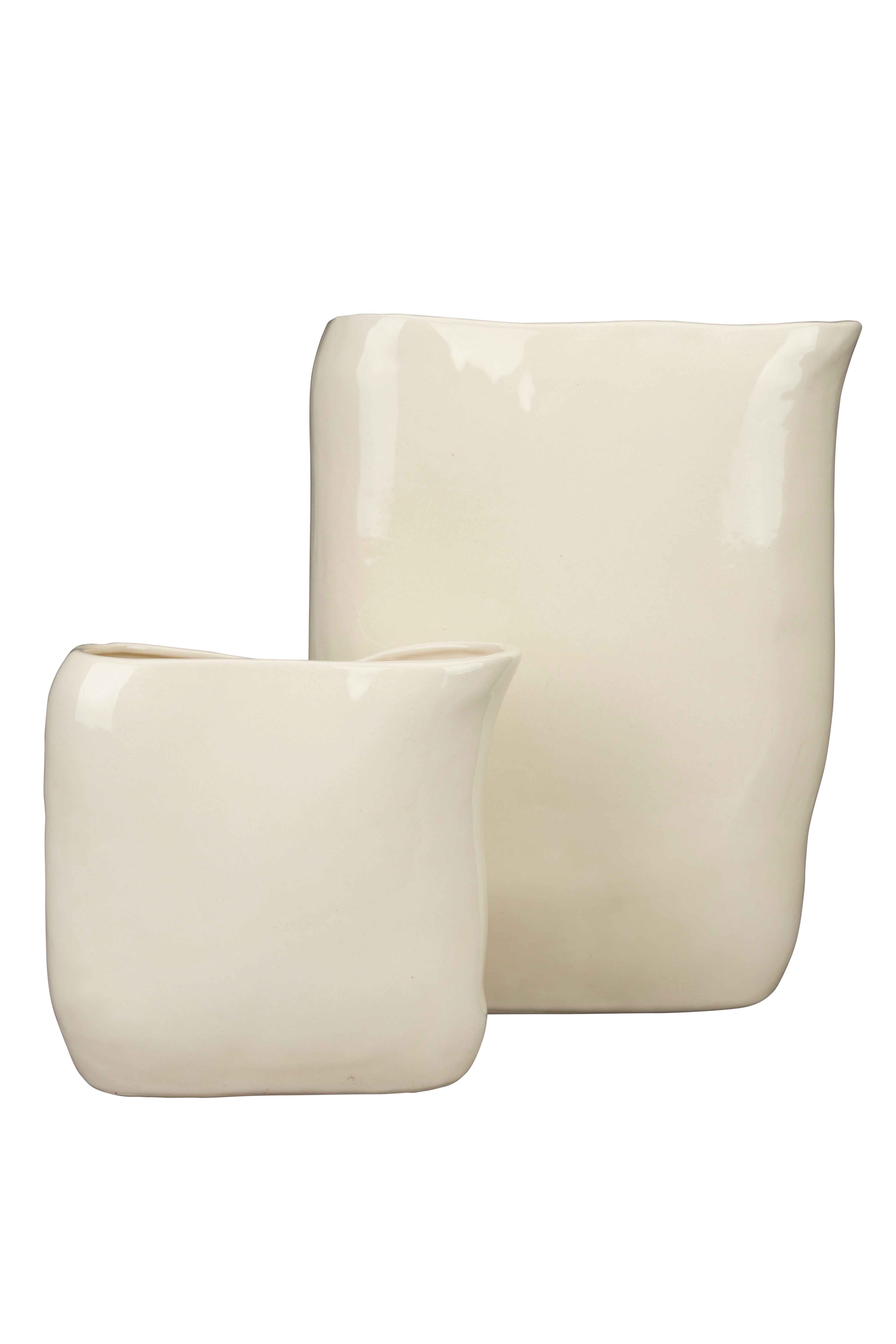 Vase EDNA beige