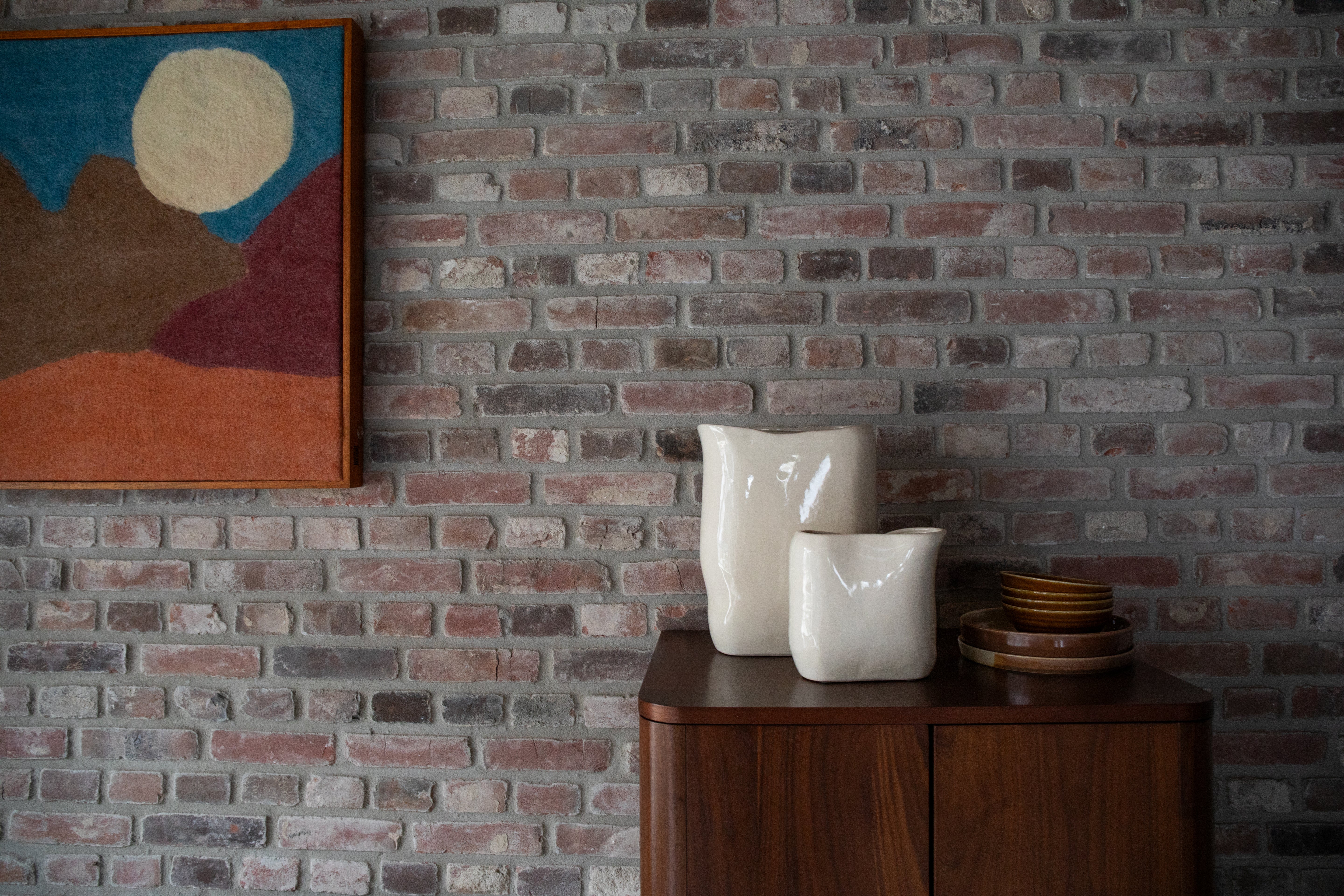 Vase EDNA beige