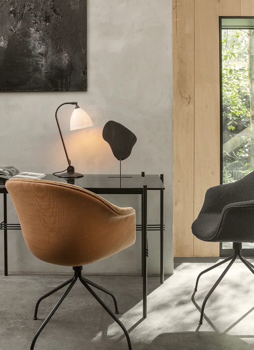 BESTLITE BL2 Table Lamp in Chrome with Porcelain Shade