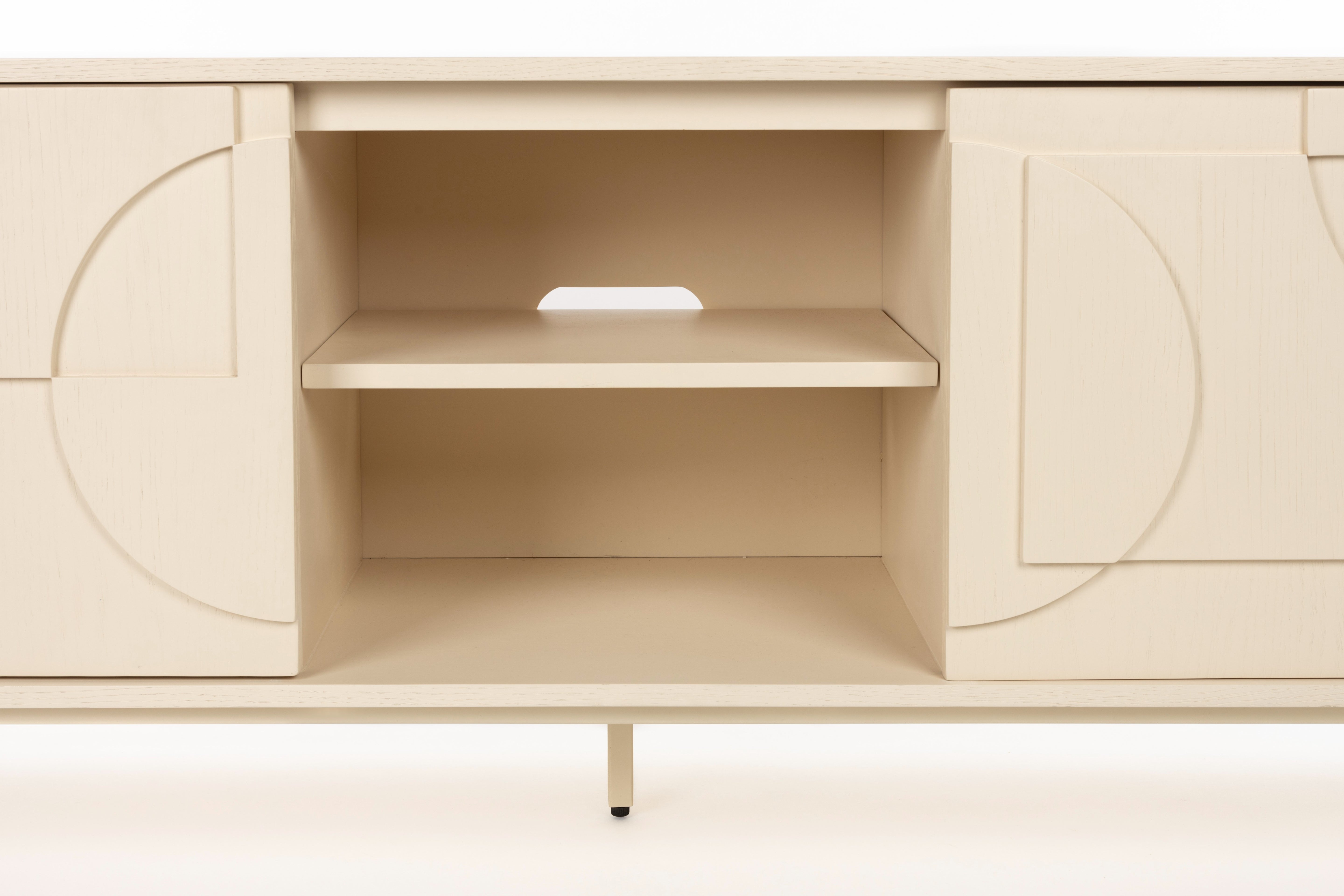 RTV-Sideboard FACES hellbeige Holz