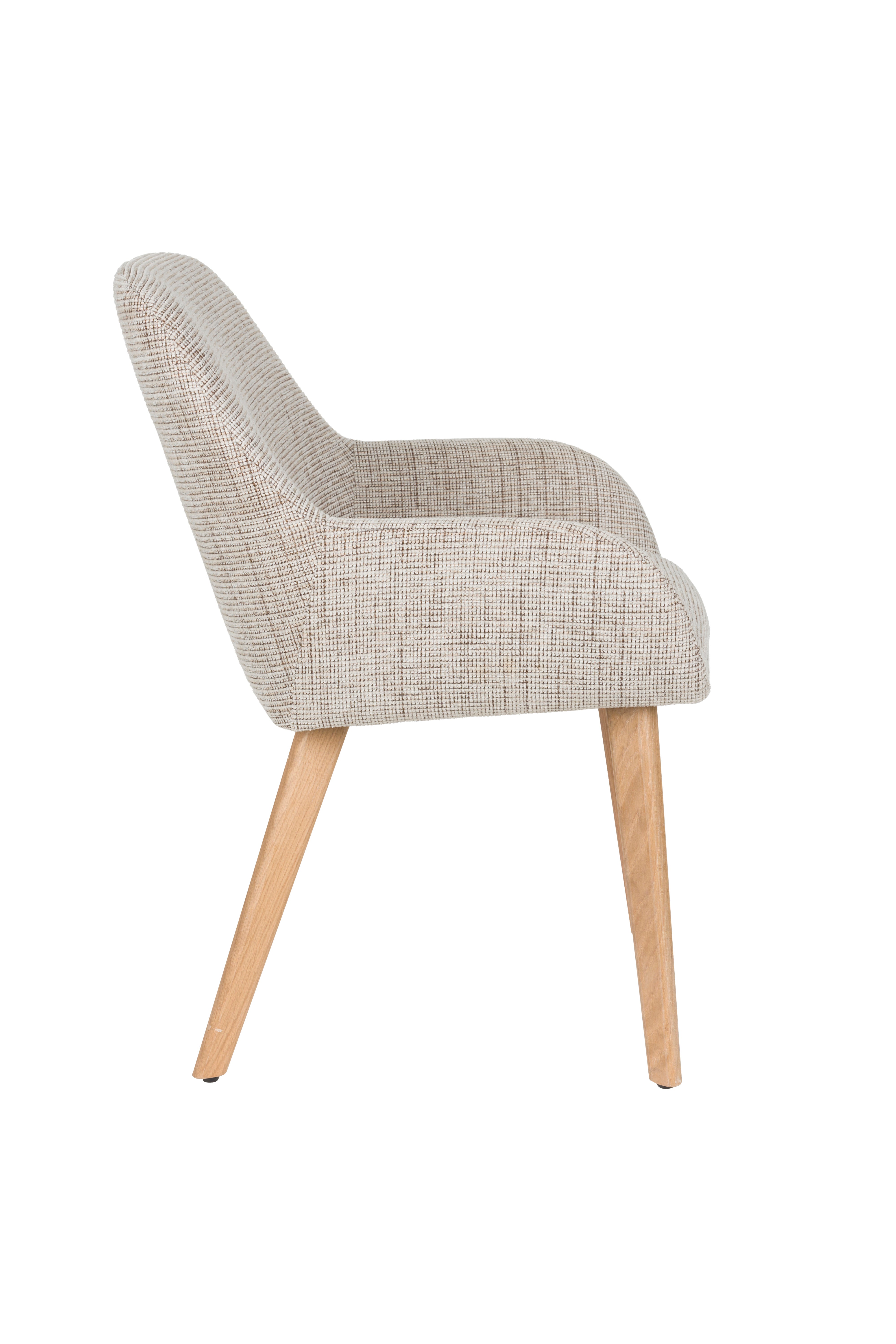 Stuhl LOUA beige mit Holzgestell