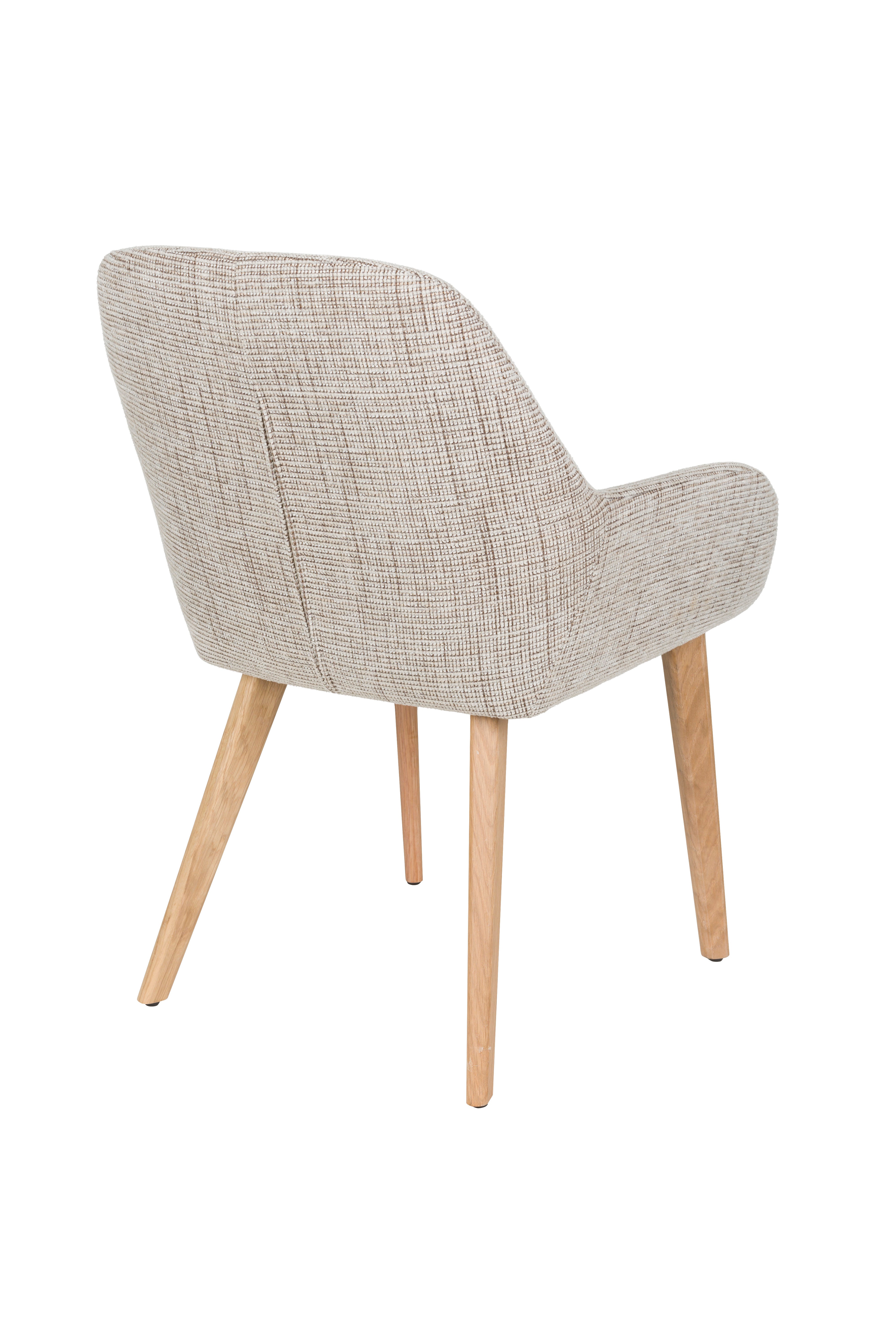 Stuhl LOUA beige mit Holzgestell