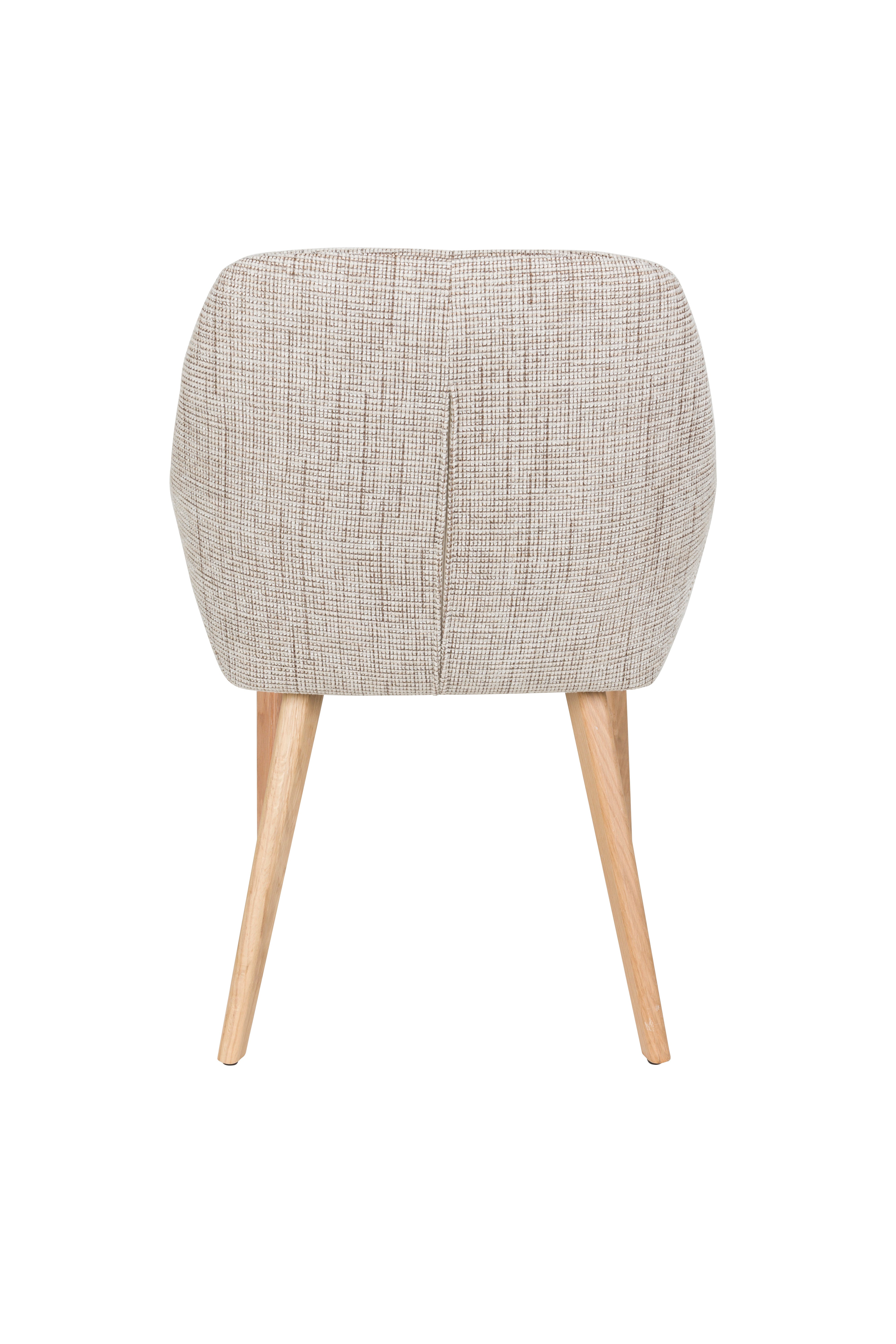 Stuhl LOUA beige mit Holzgestell