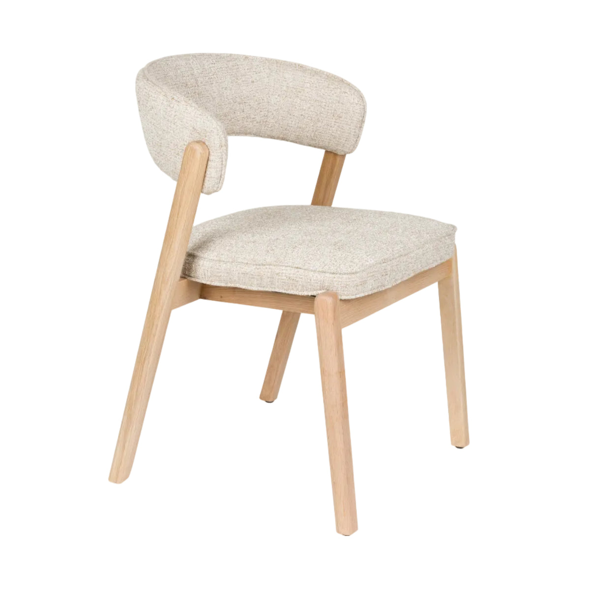 Bright Chair Beige with Oak Base