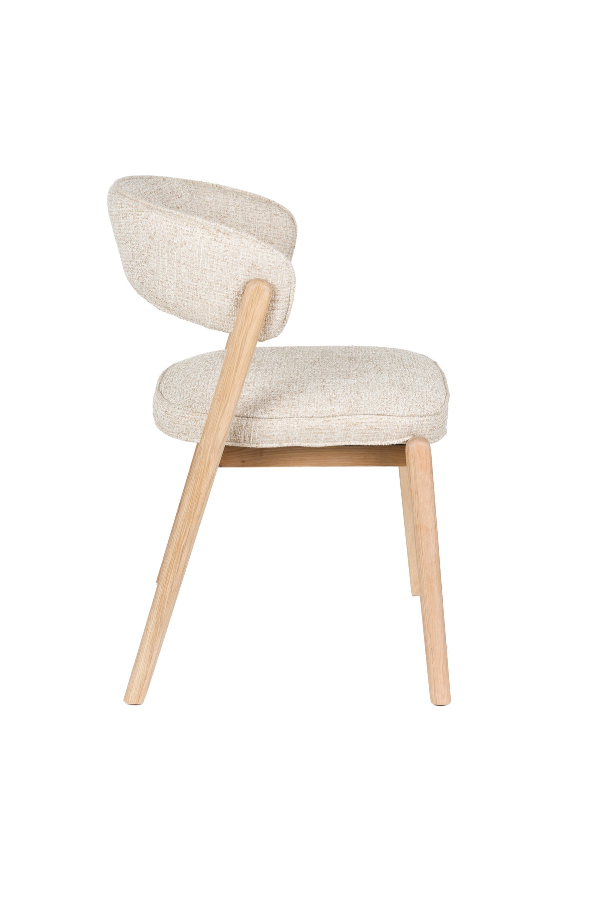 Bright Chair Beige with Oak Base