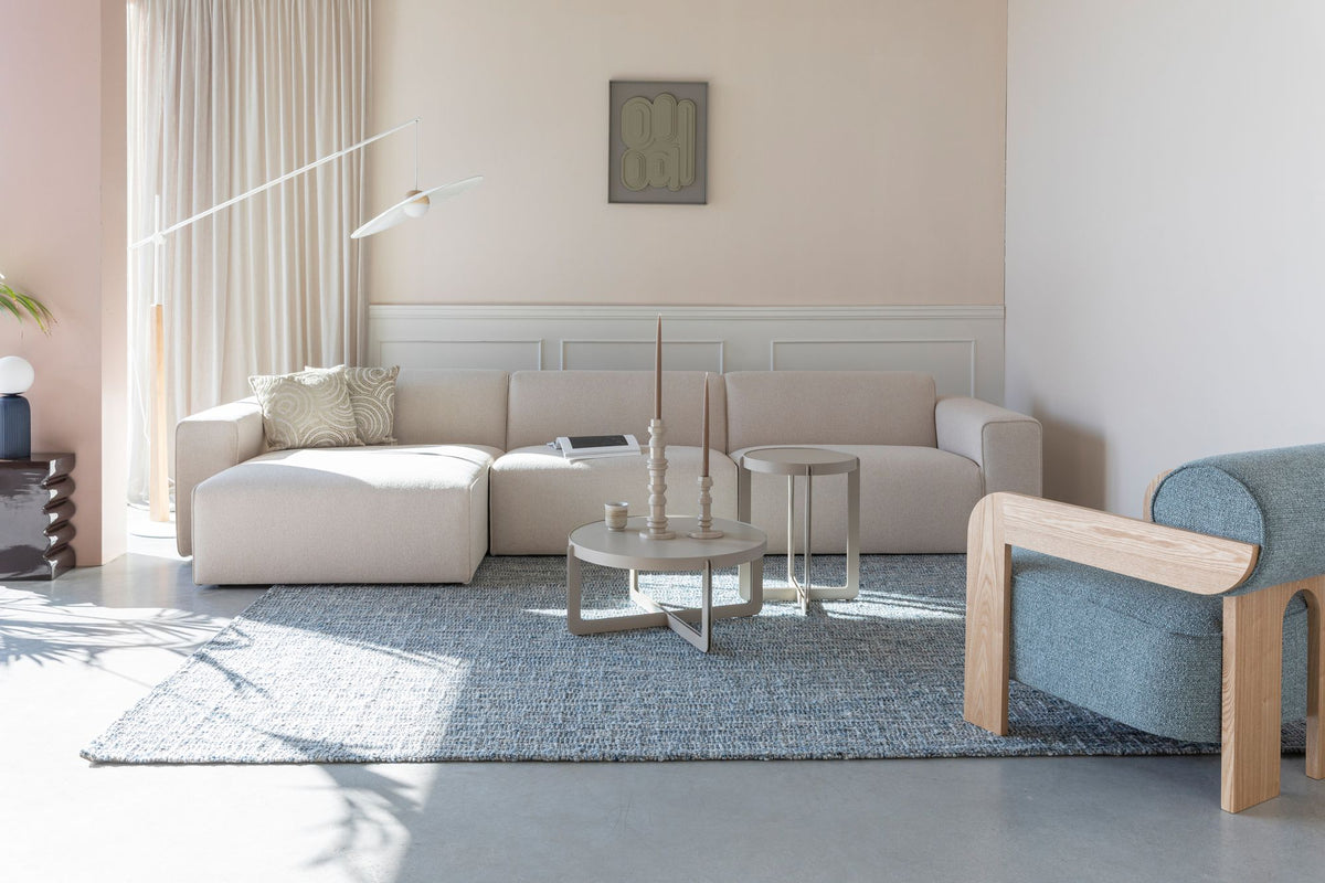 4.5-seater right-facing MILKA corner sofa in cappuccino