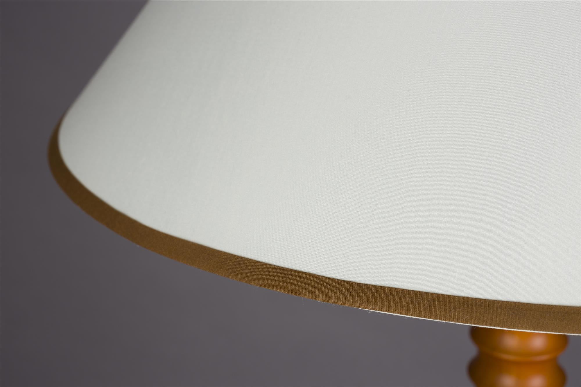 HORACE floor lamp in oak wood with a cotton shade