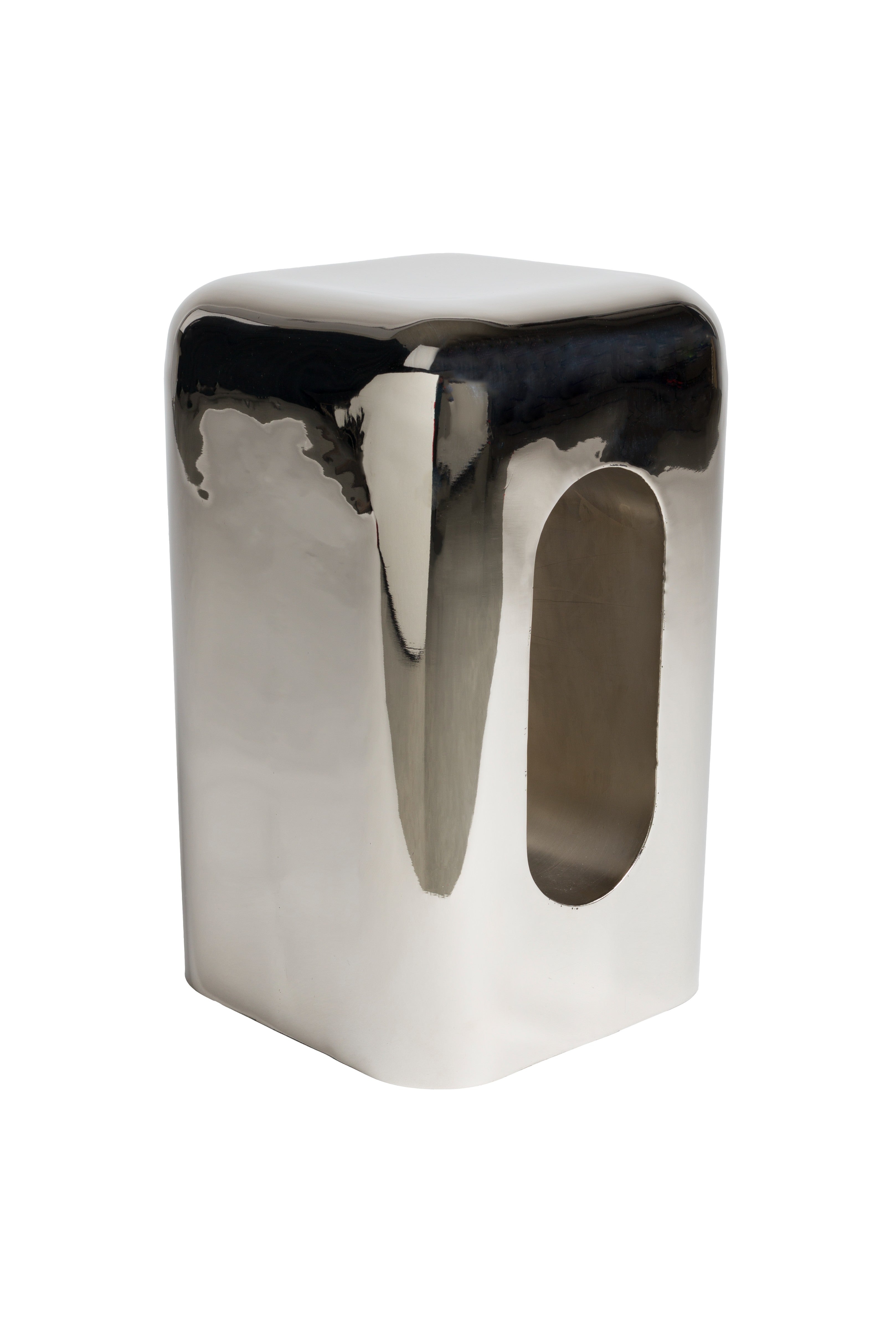 CREEK silver side table