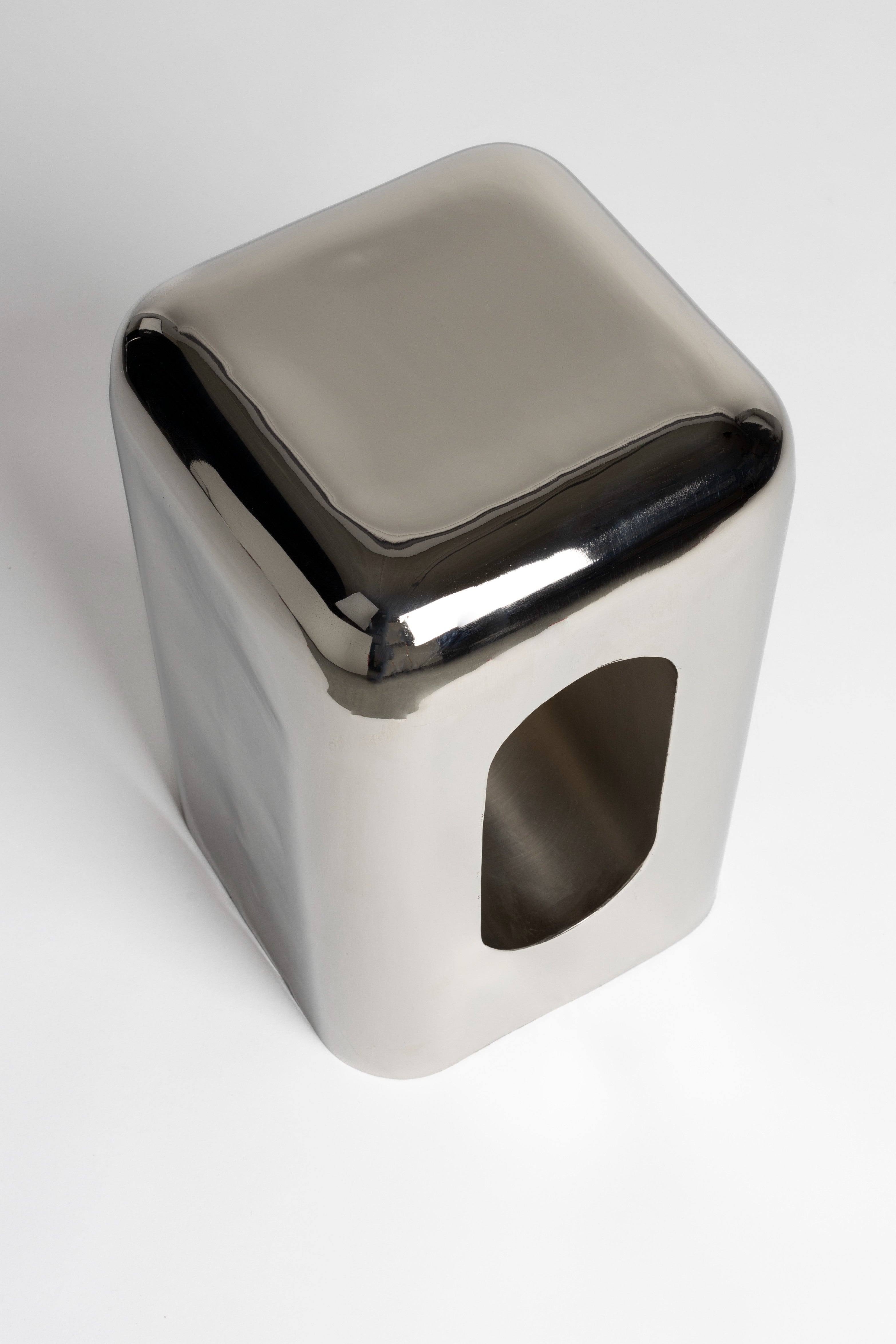 CREEK silver side table