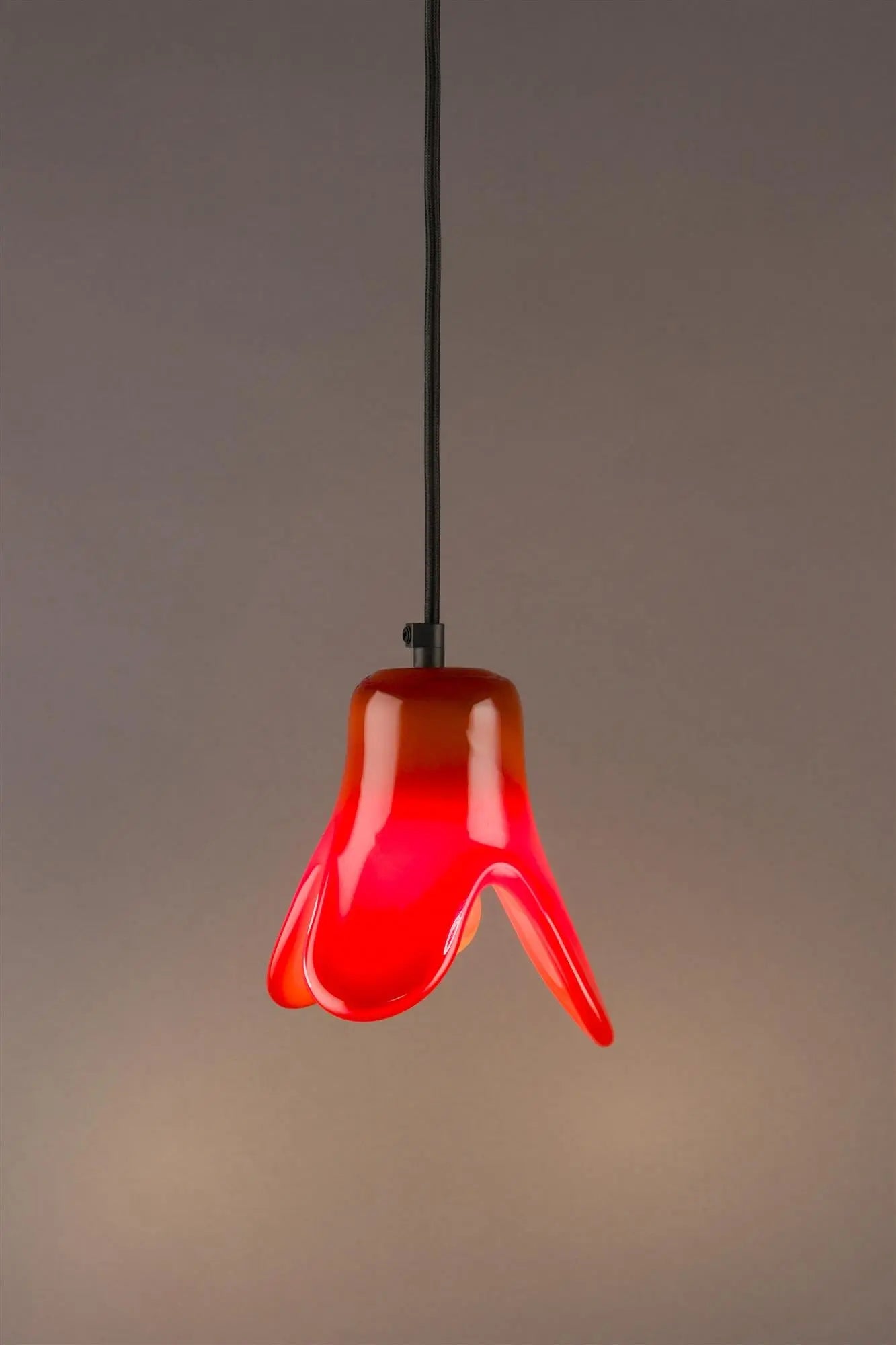 Lampa wisząca GABLE pomarańczowy – szkło