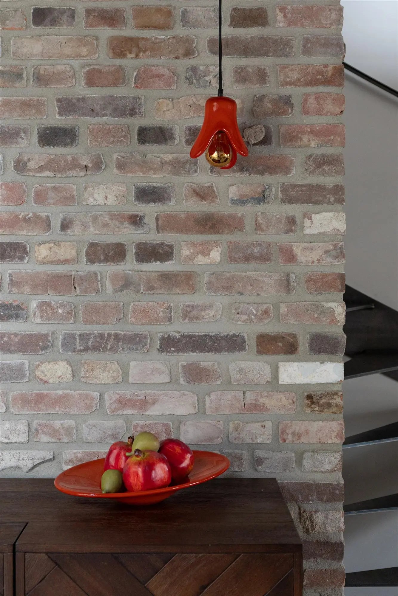 Lampa wisząca GABLE pomarańczowy – szkło