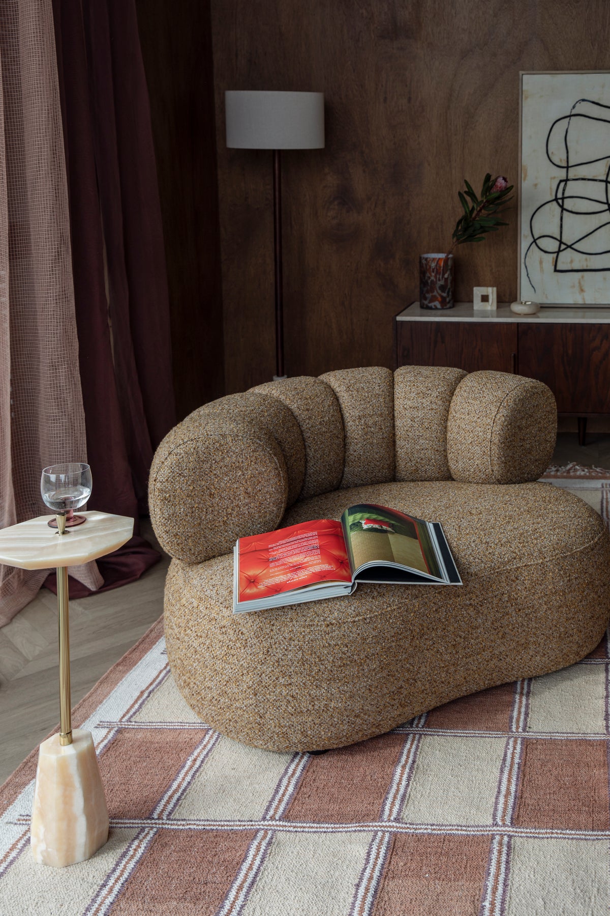 Duvane Armchair Brown Melange