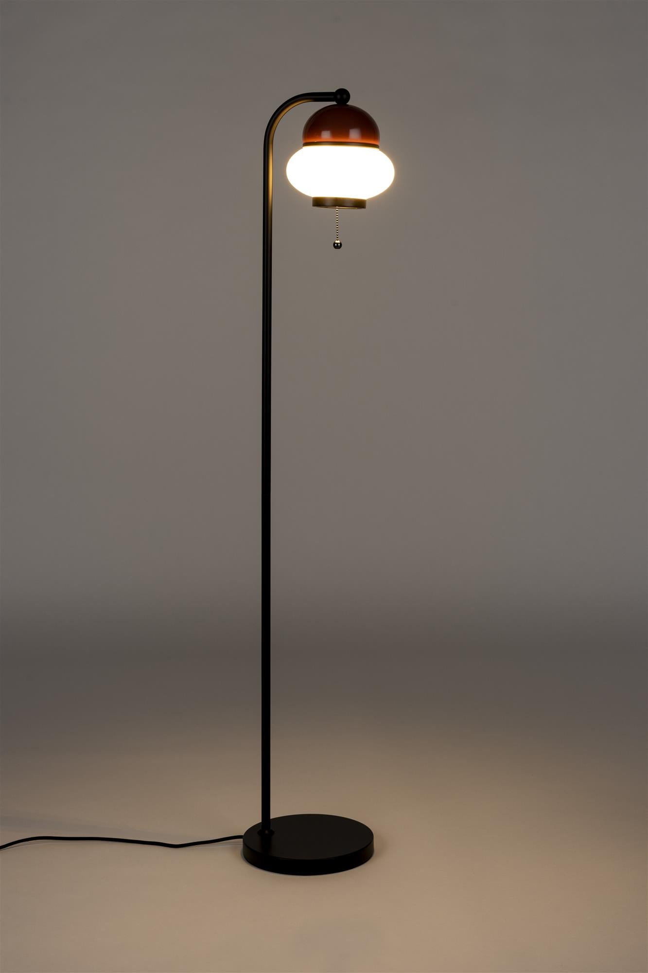 BUMBLE floor lamp in burgundy with black finish