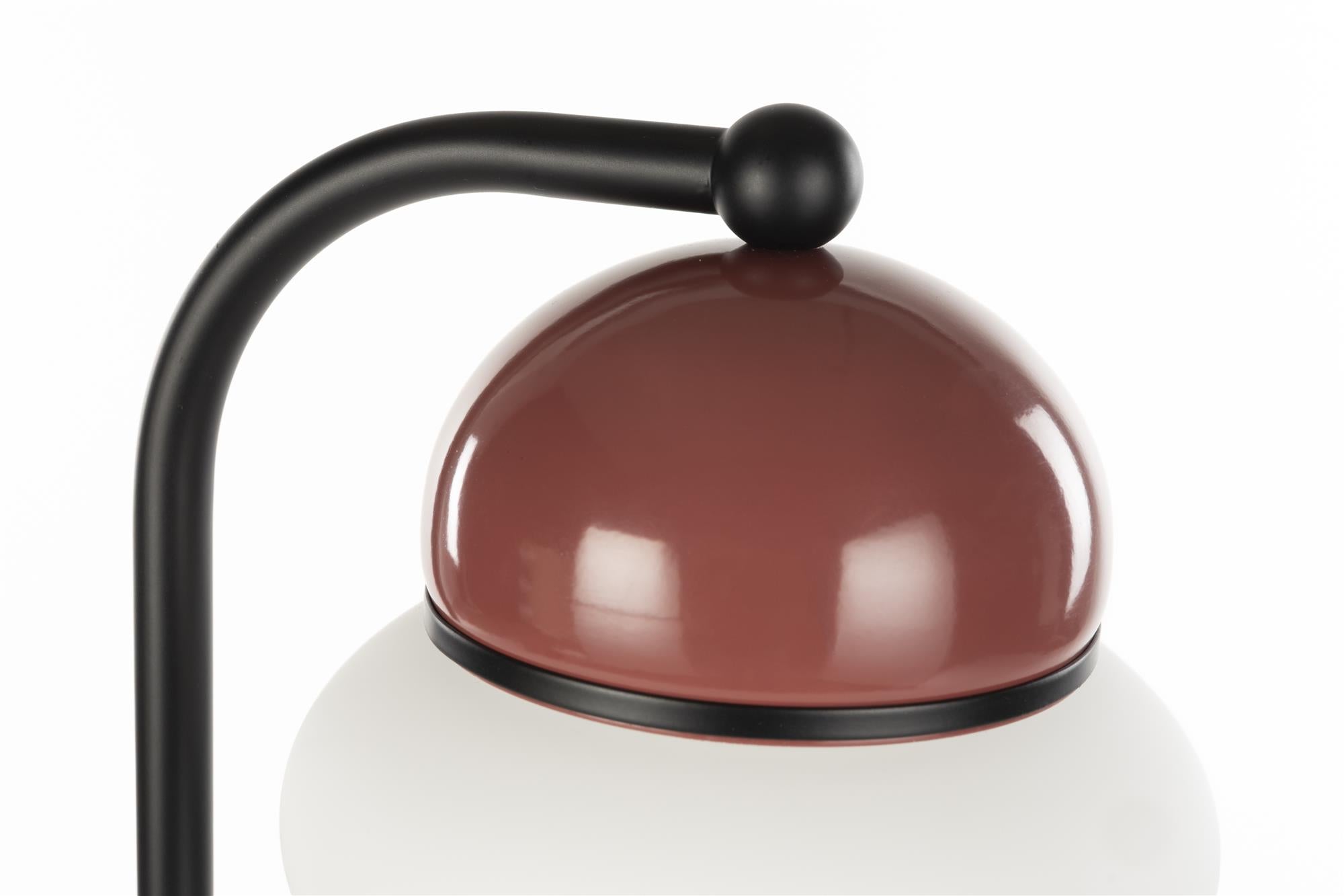 BUMBLE floor lamp in burgundy with black finish