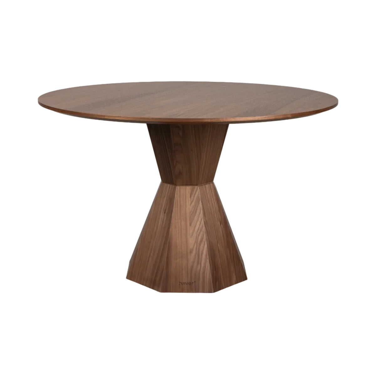 LOTUS Round Walnut Veneer Table