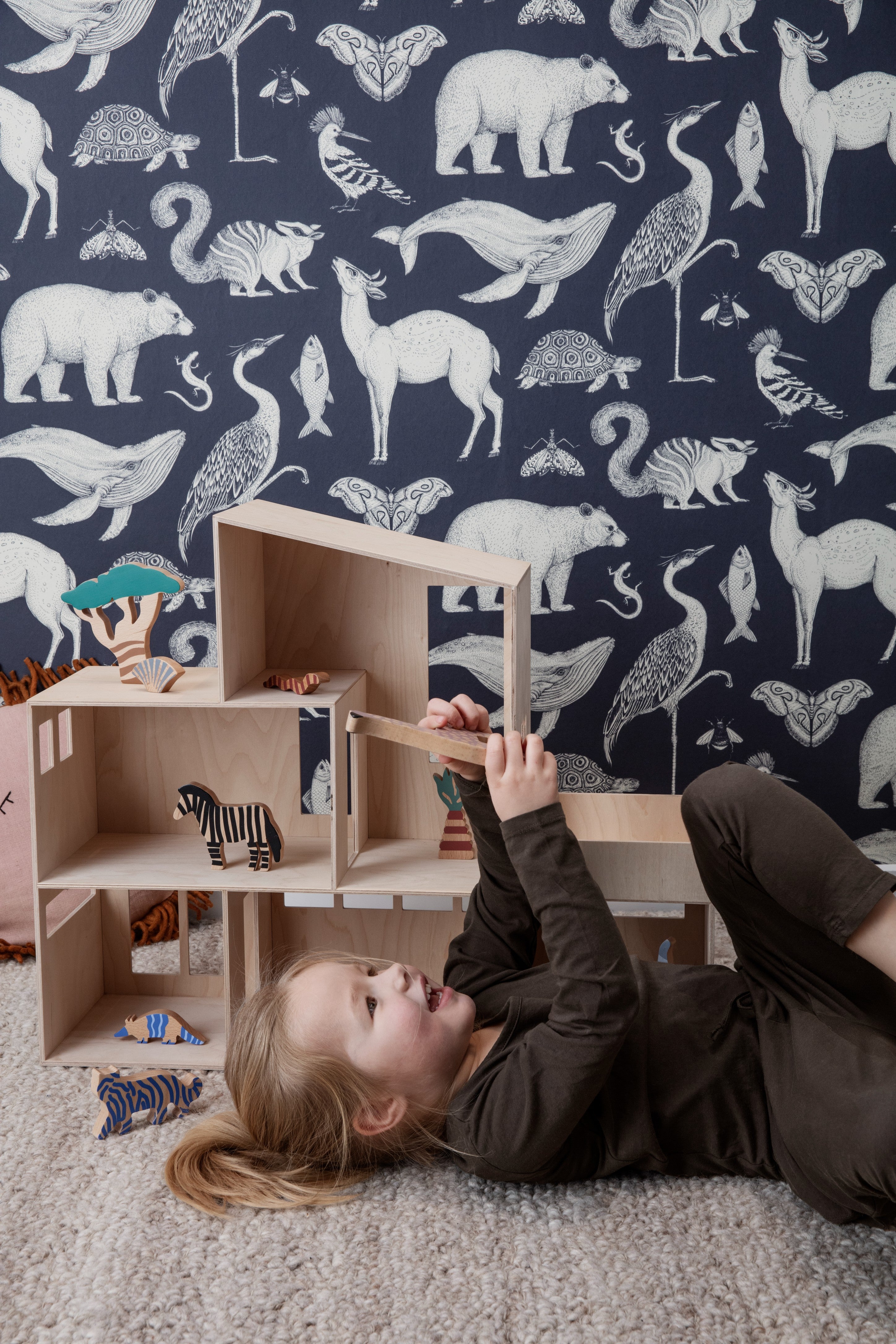 Wallpaper KATIE SCOTT - ANIMALS dark blue