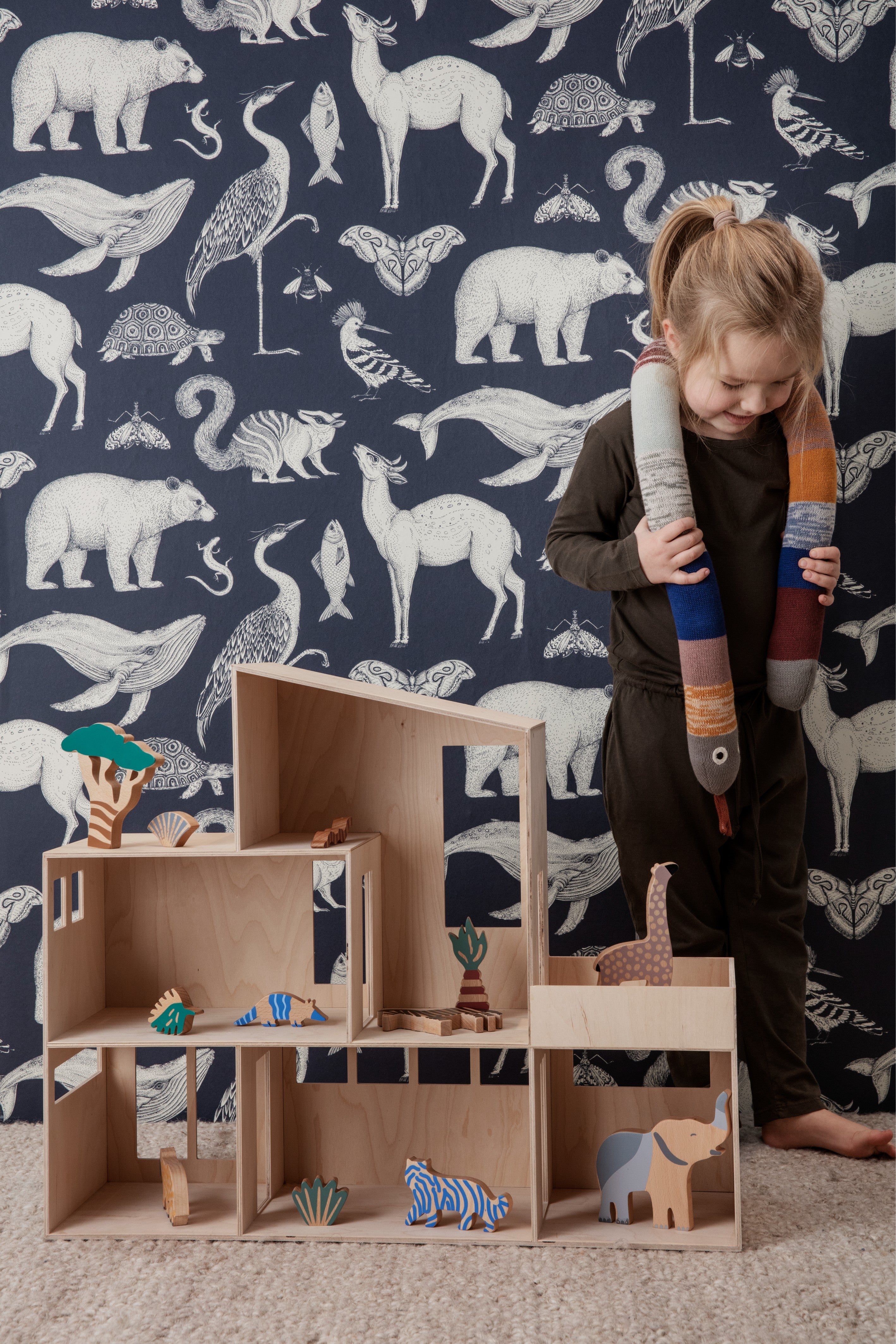 Wallpaper KATIE SCOTT - ANIMALS dark blue