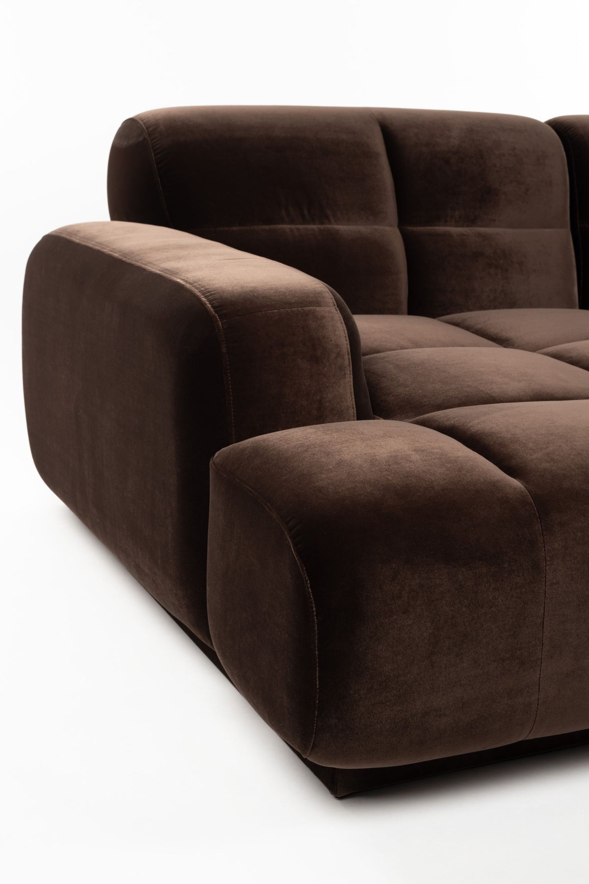 Sofa 6-osobowa HAZEL brązowy lewostronny – ujęcie 4