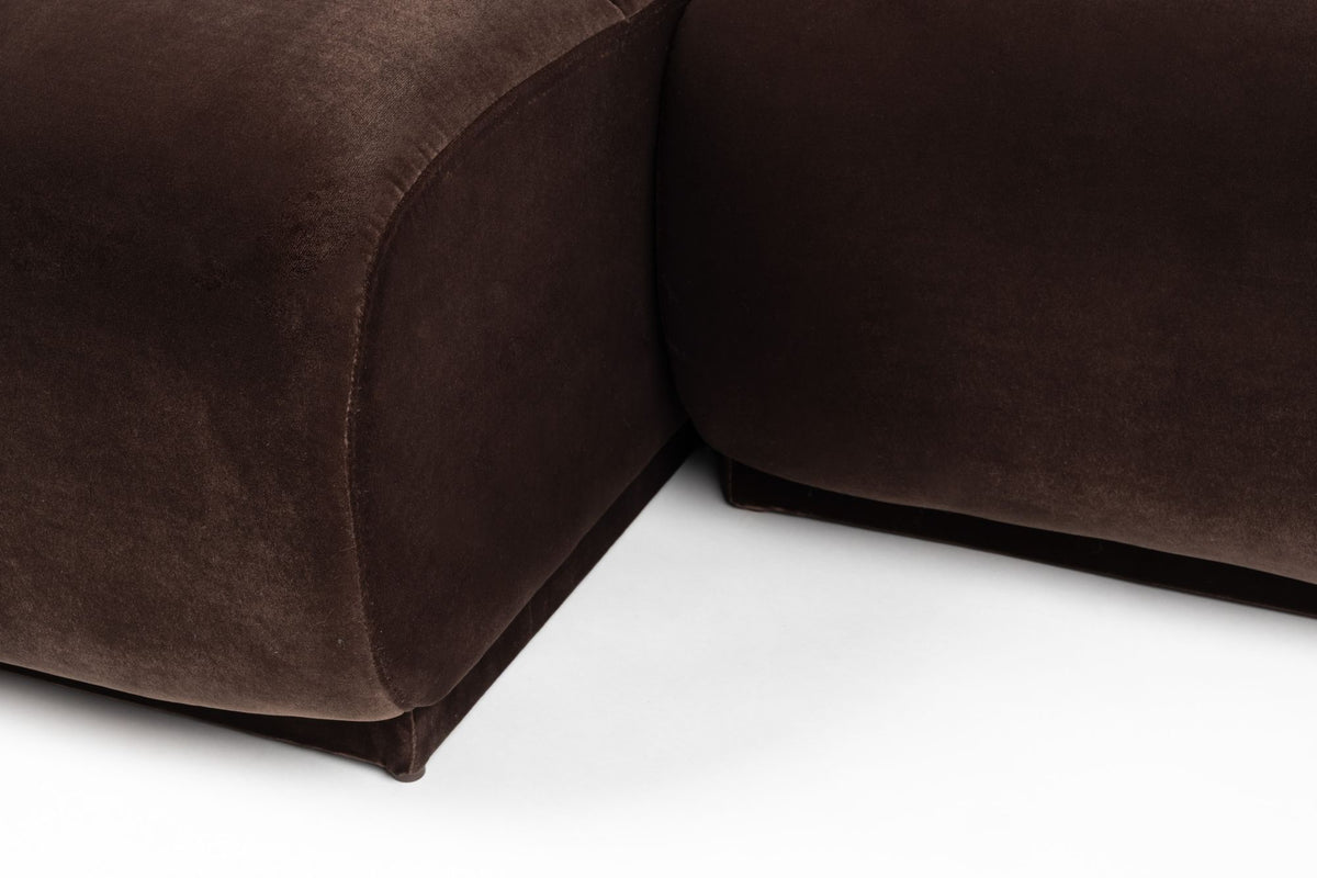 Sofa 6-osobowa HAZEL brązowy lewostronny – ujęcie 9