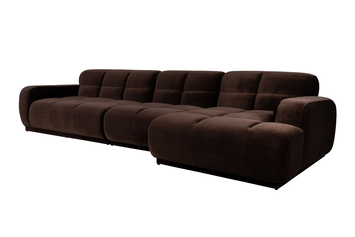 Sofa 6-osobowa HAZEL brązowy prawostronny – ujęcie 2