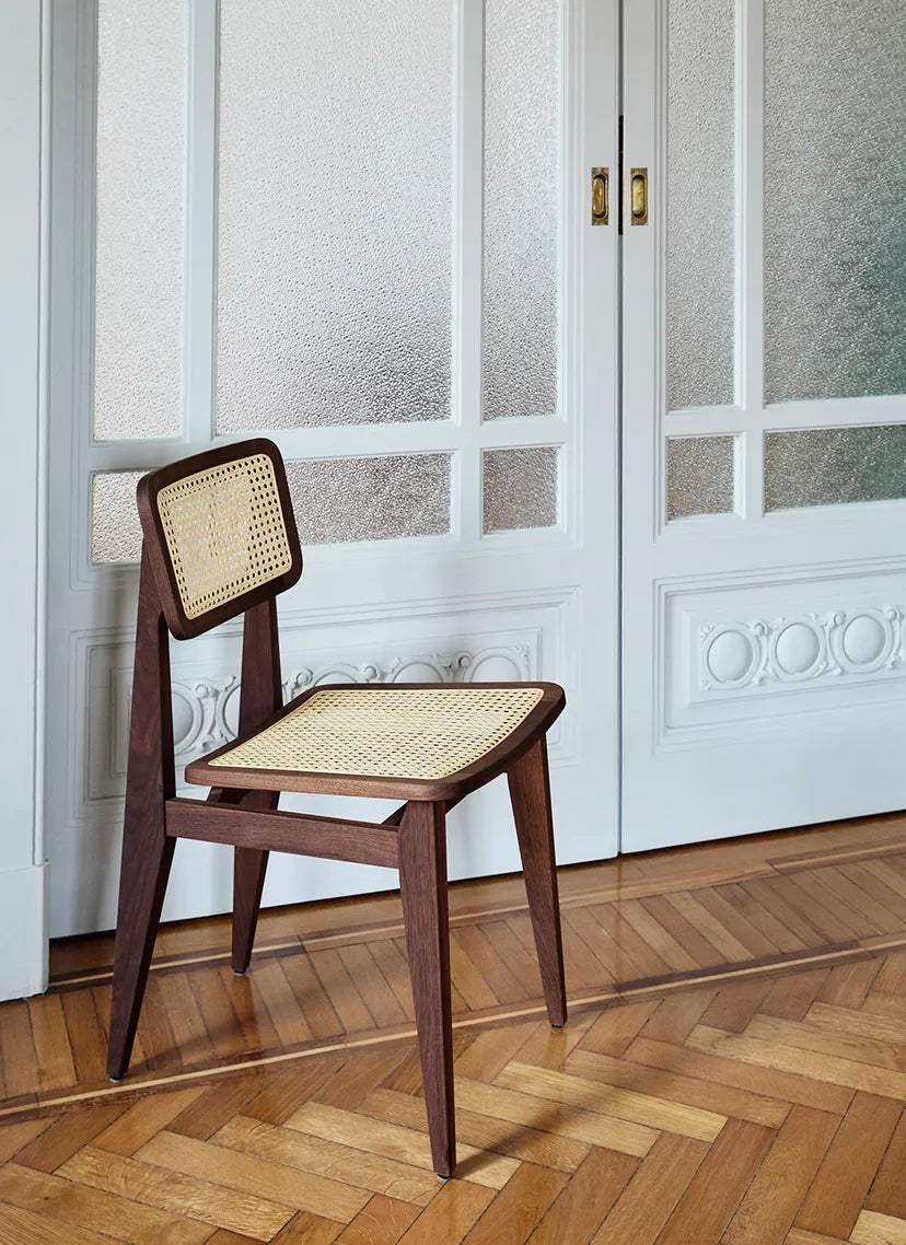C-CHAIR black oak wood chair with weaving