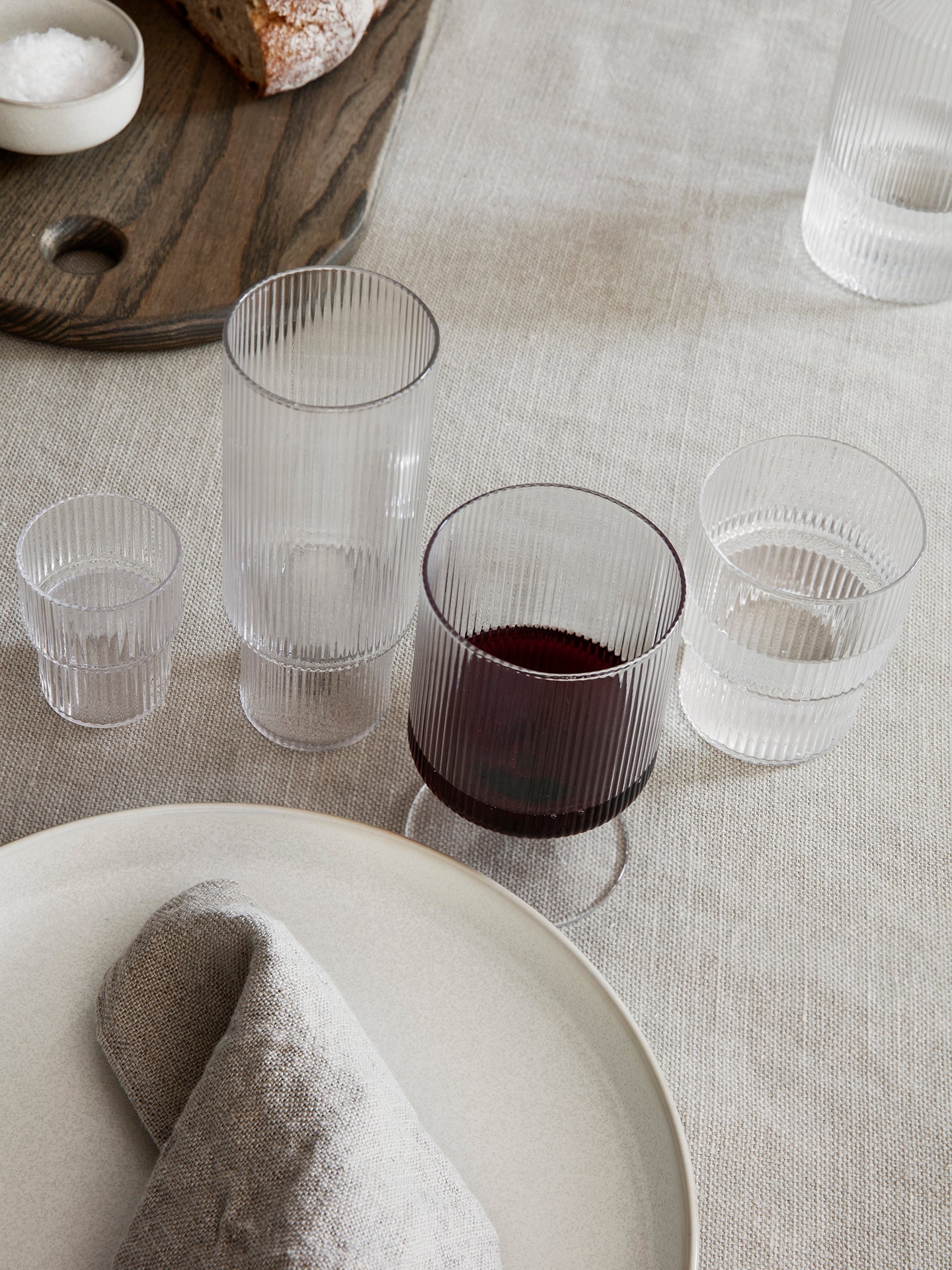RIPPLE glass set hand-blown glass